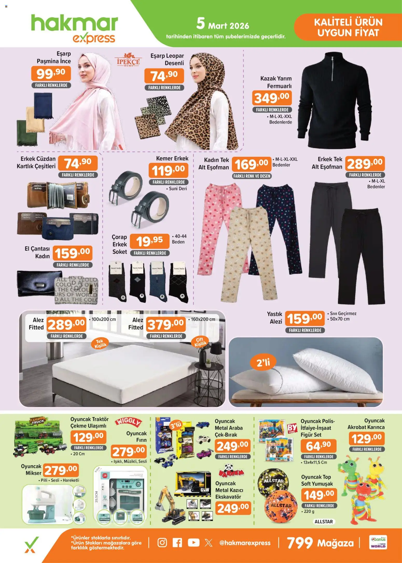 Hakmar Express Perşembe Aktüel Ürünler - 05.03.2026 tarihinden itibaren geçerlidir | Sayfa: 2 | Ürünler: Yastık, Sesli Oyuncak, Cüzdan, Kemer
