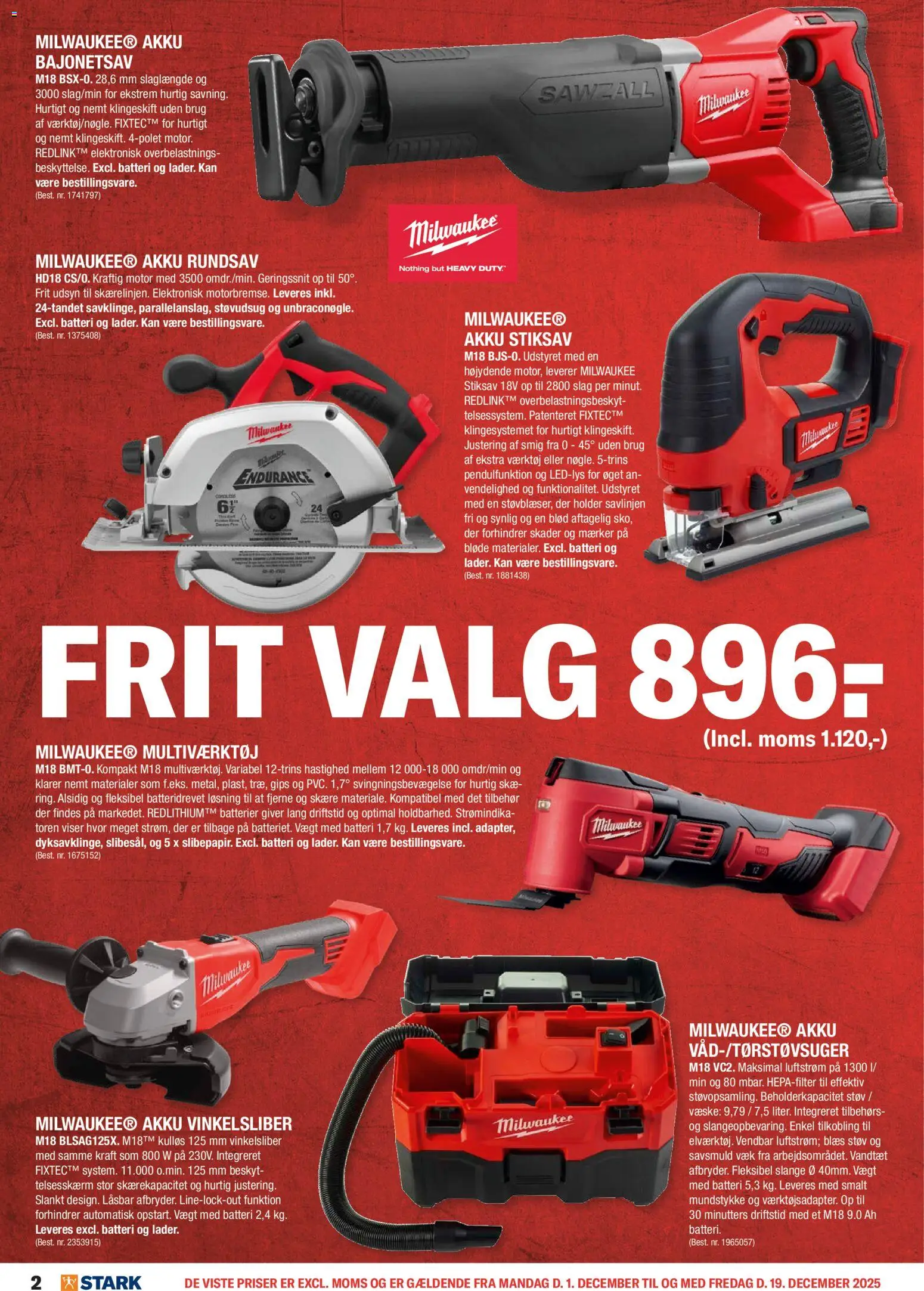 Stark tilbudsavis – gyldig fra 01.12.2025 | Side: 2 | Produkter: Batterier, Søm, Batteri