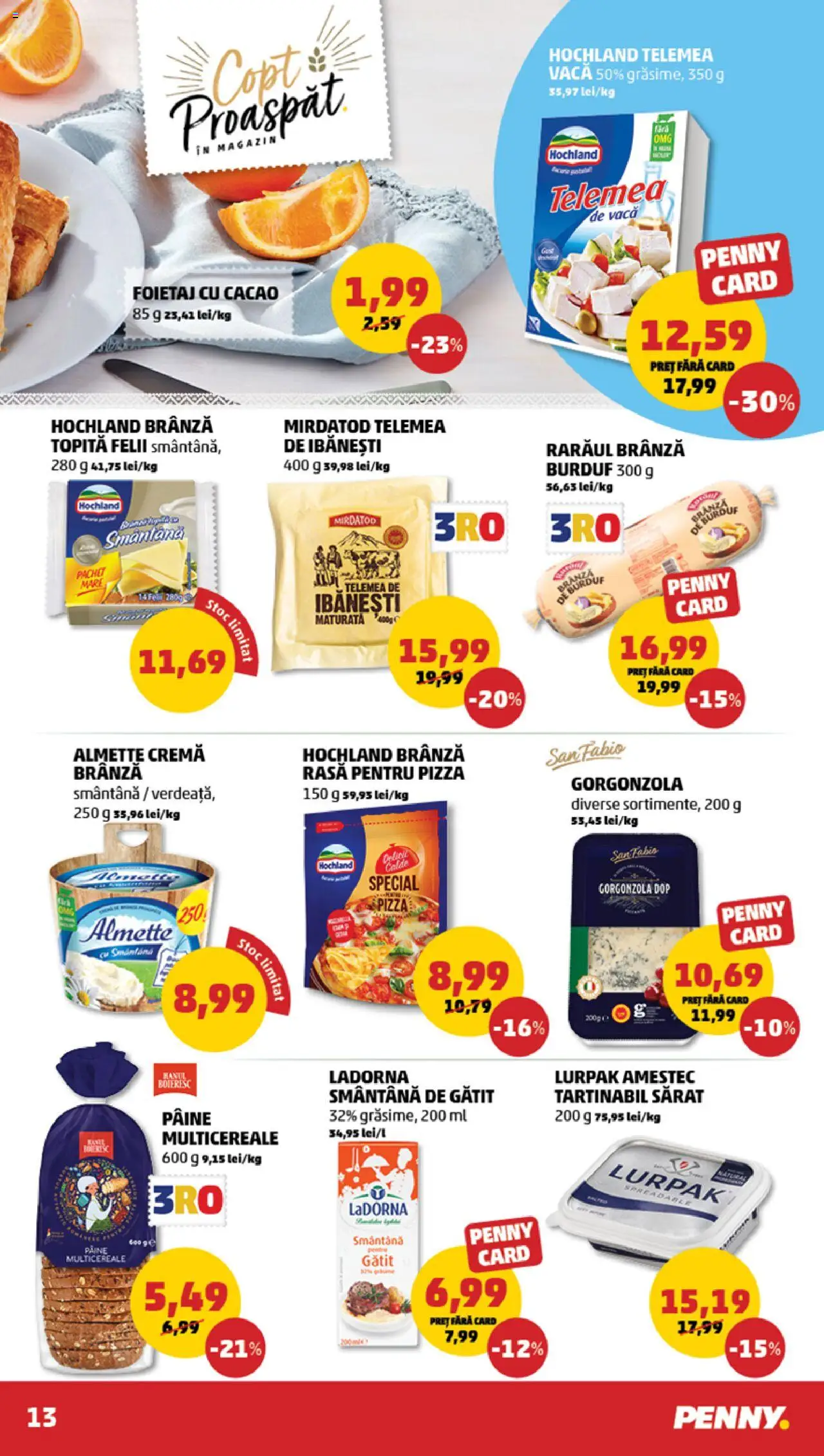 Catalog PENNY – valabil de la 16.07.2025 | Pagină: 13 | Produse: Pâine, Cacao, Smântână, Verdeață