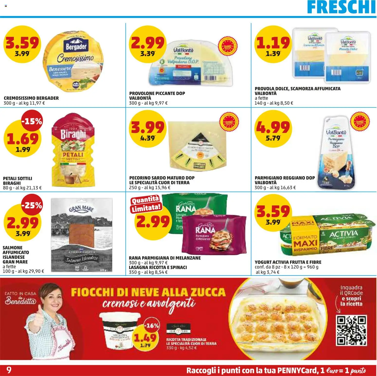 Volantino PENNY del 15.01.2026 | Pagina: 9 | Prodotti: Salmone affumicato, Yogurt, Salmone, Fiocchi