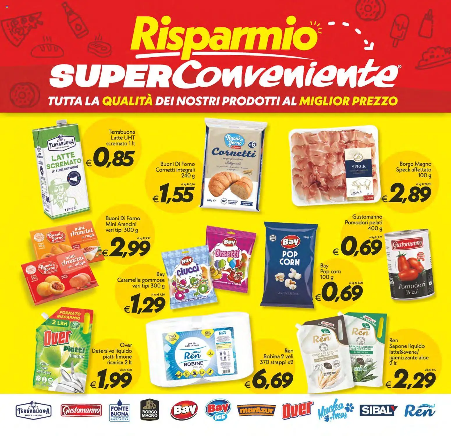 Volantino SuperConveniente del 04.11.2025 | Pagina: 7 | Prodotti: Pomodori, Ragú, Forno, Pop corn