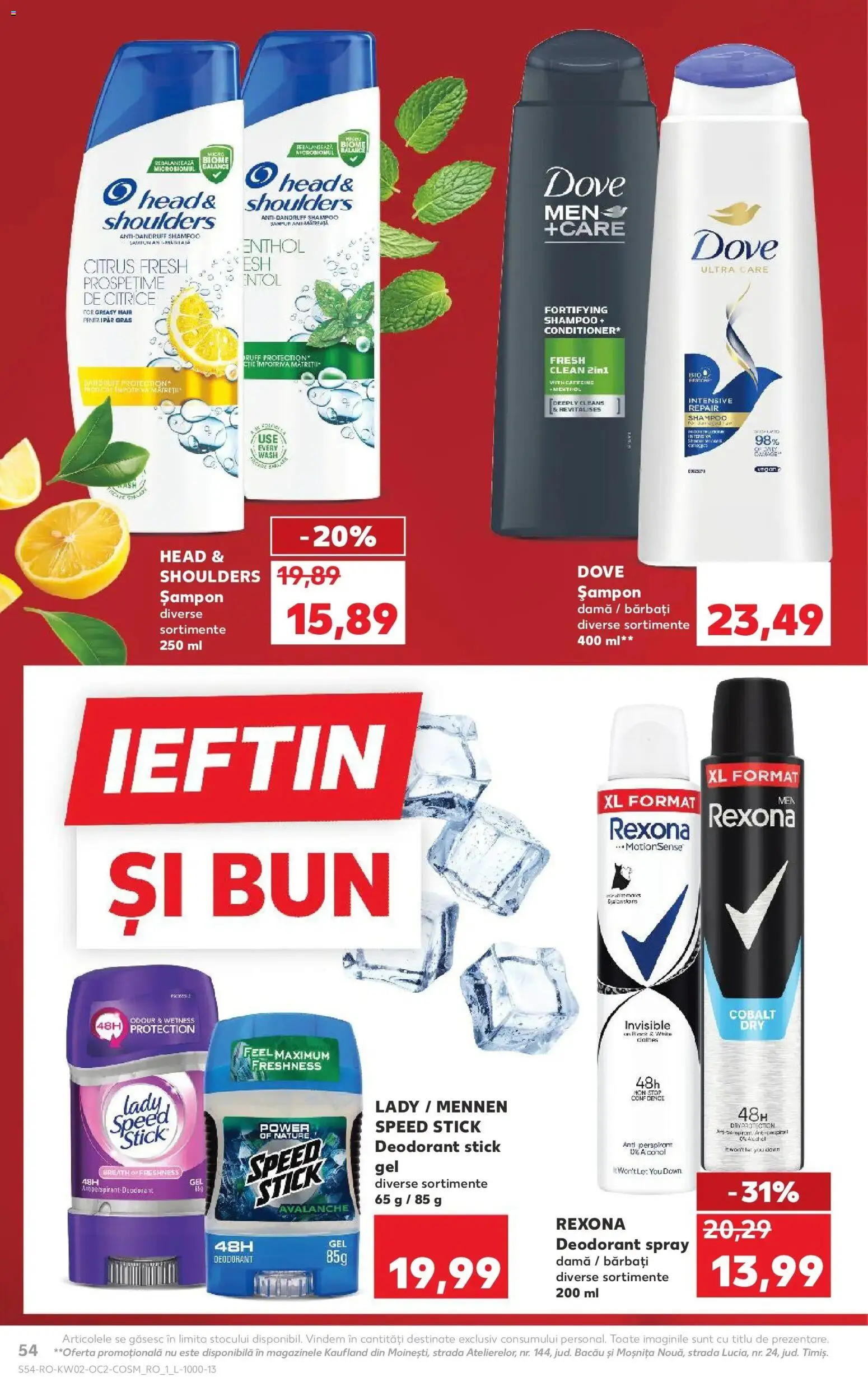 Noul catalog Kaufland – valabil de la 07.01.2026 | Pagină: 54 | Produse: Pomelo, Șampon, Deodorant, Ușă