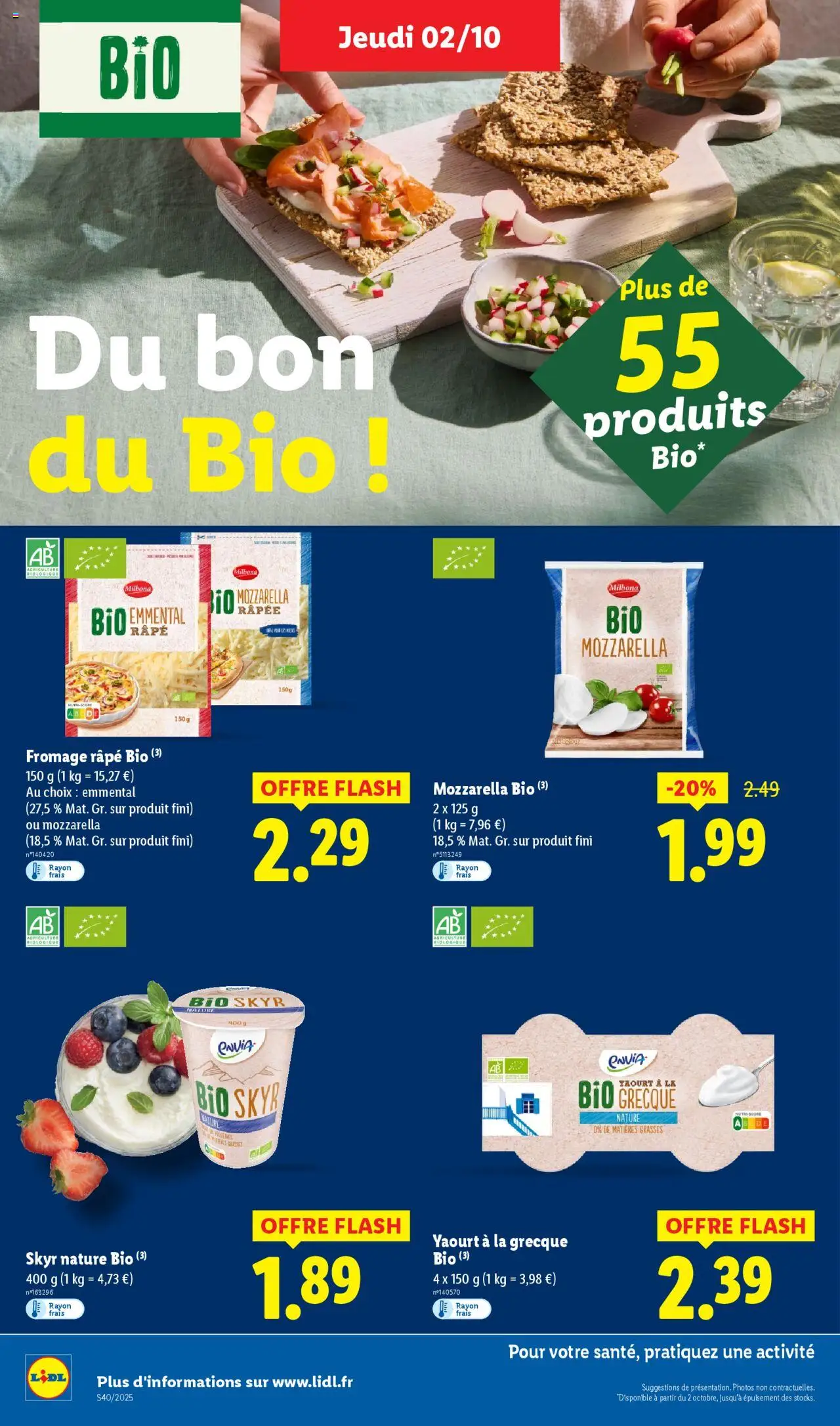  | Page: 24 | Produits: Mozzarella, Fromage râpé, Fromage, Skyr