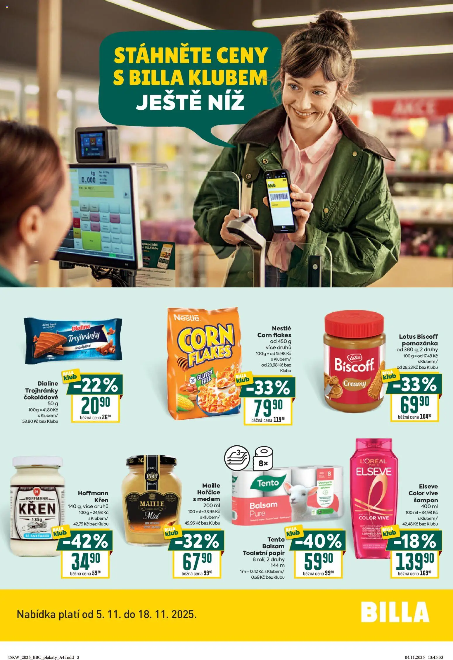 Billa leták - Bonus club od 05.11.2025 | Strana: 2 | Produkty: Křen, Hořčice, Lotus, Šampon