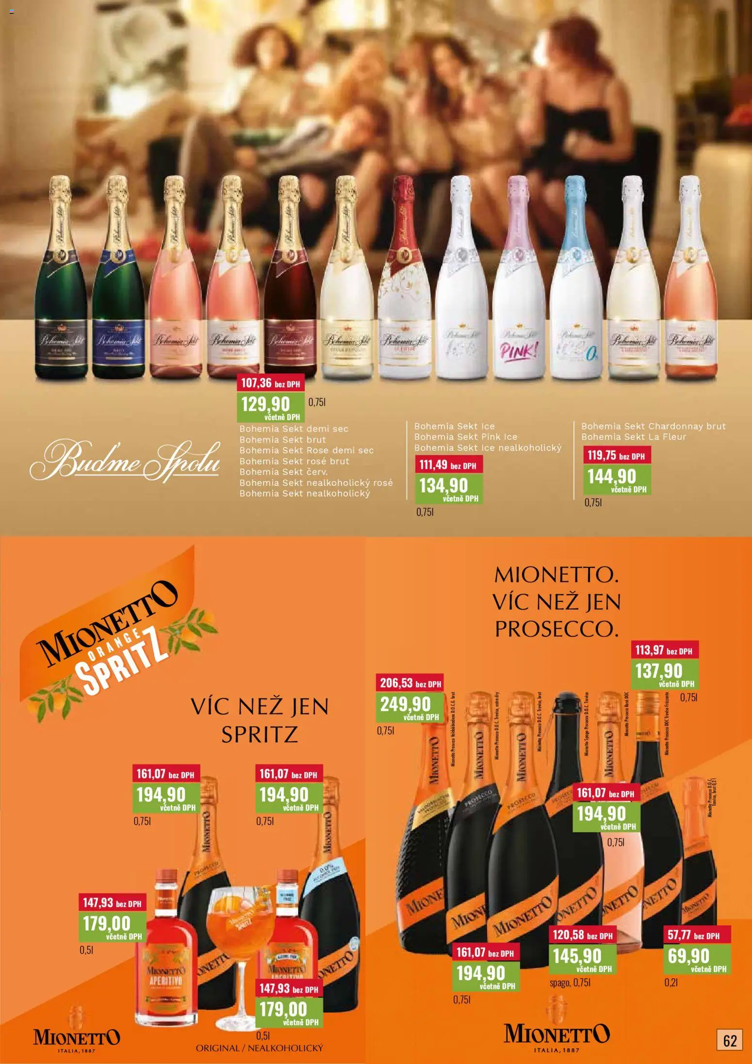 Ratio leták od 01.04.2026 | Strana: 63 | Produkty: Mionetto, Sekt, Bohemia Sekt Ice, Prosecco DOC