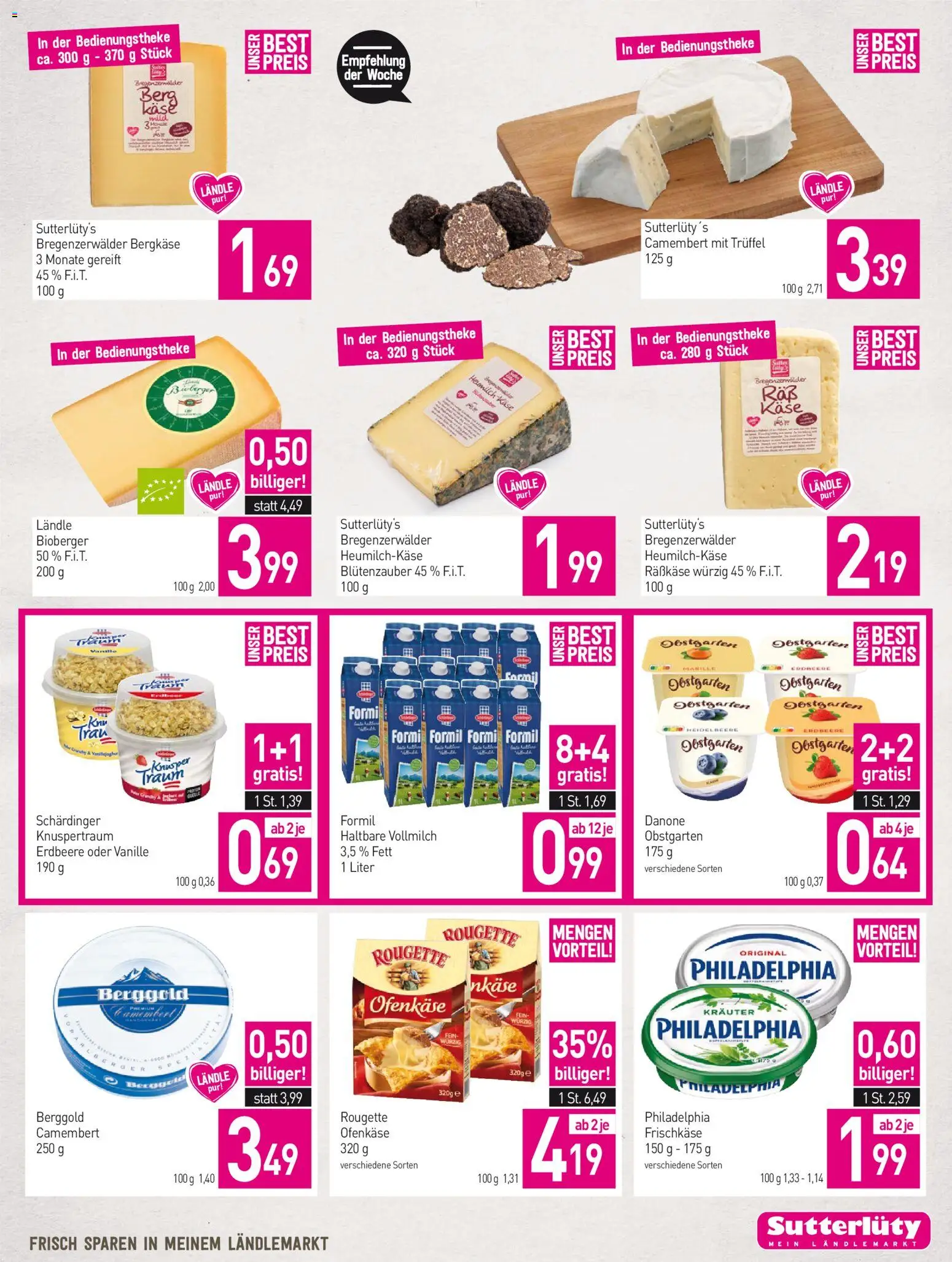 Sutterlüty Flugblatt gültig ab 22.10.2025 | Seite: 5 | Produkte: Käse