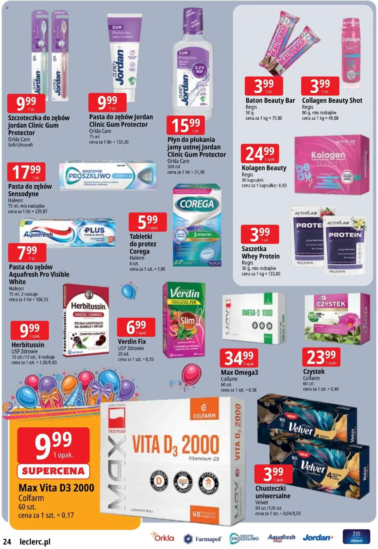 E.Leclerc Gazetka - Zielona Góra od 07.10.2025 | Strona: 24 | Produkty: Baton, Pasta do zębów, Szczoteczka do zębów
