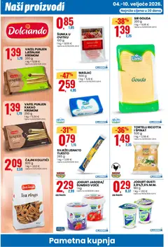 Katalog Eurospin - Pregled kataloga iz trgovine Eurospin, vrijedi od 04.02.2026 | Stranica: 10 | Proizvodi: Čajni kolutići, Maslac, Sir, Voće