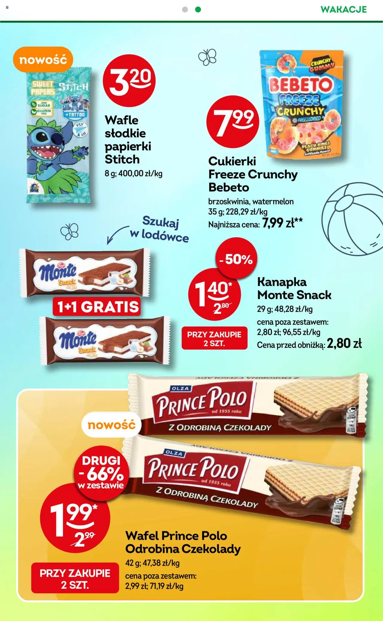 Żabka Gazetka od 18.06.2025 | Strona: 57 | Produkty: Czekolady, Wafle, Cukierki