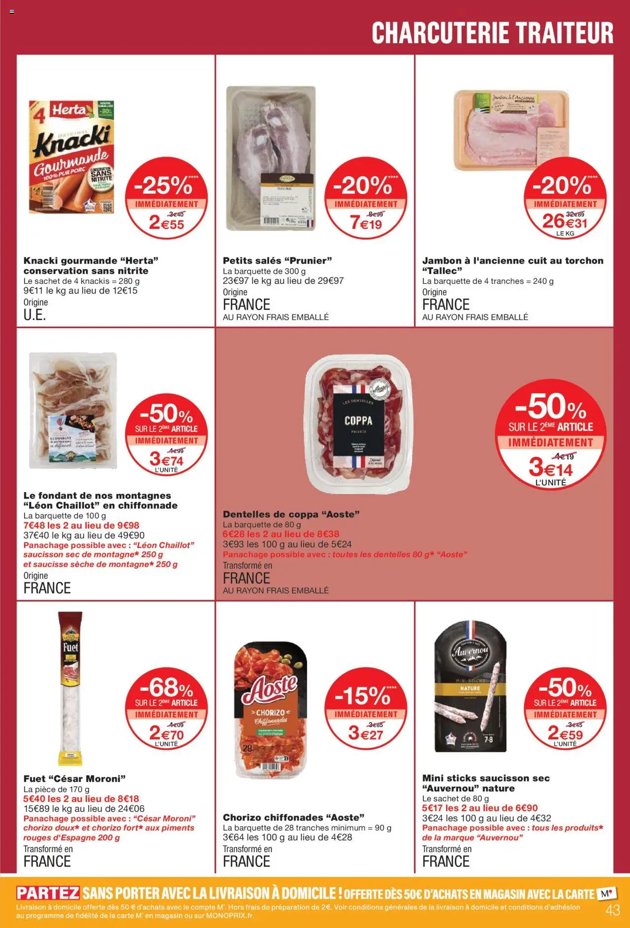 {H1} | Page: 43 | Produits: Saucisson, Torchon, Jambon, Porc
