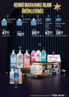 01.03.2026 tarihinden itibaren geçerli olan Metro kataloğu önizlemesi | Sayfa: 53 | Ürünler: Duş, Duş jeli