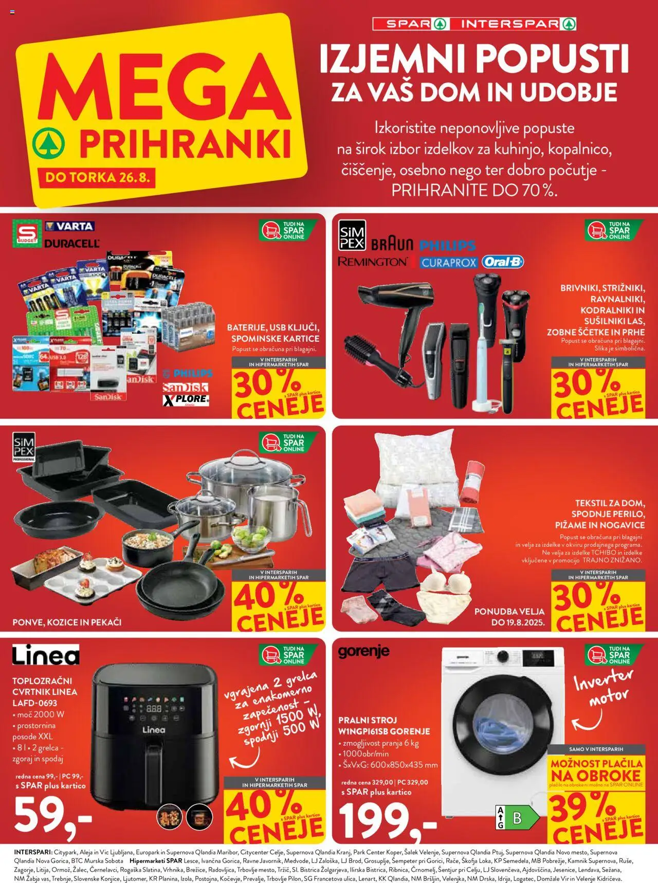 Spar katalog mega 06/25 │ velja od 13.08.2025 | Stran: 8 | Izdelki: Usb, Pralni stroj, Kozice, Nogavice