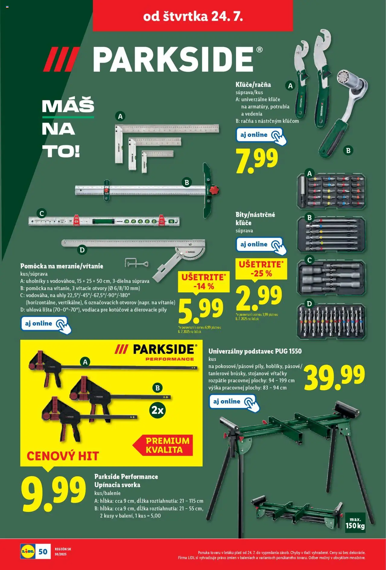 Lidl leták │ platný od 21.07.2025 | Strana: 72 | Produkty: Parkside