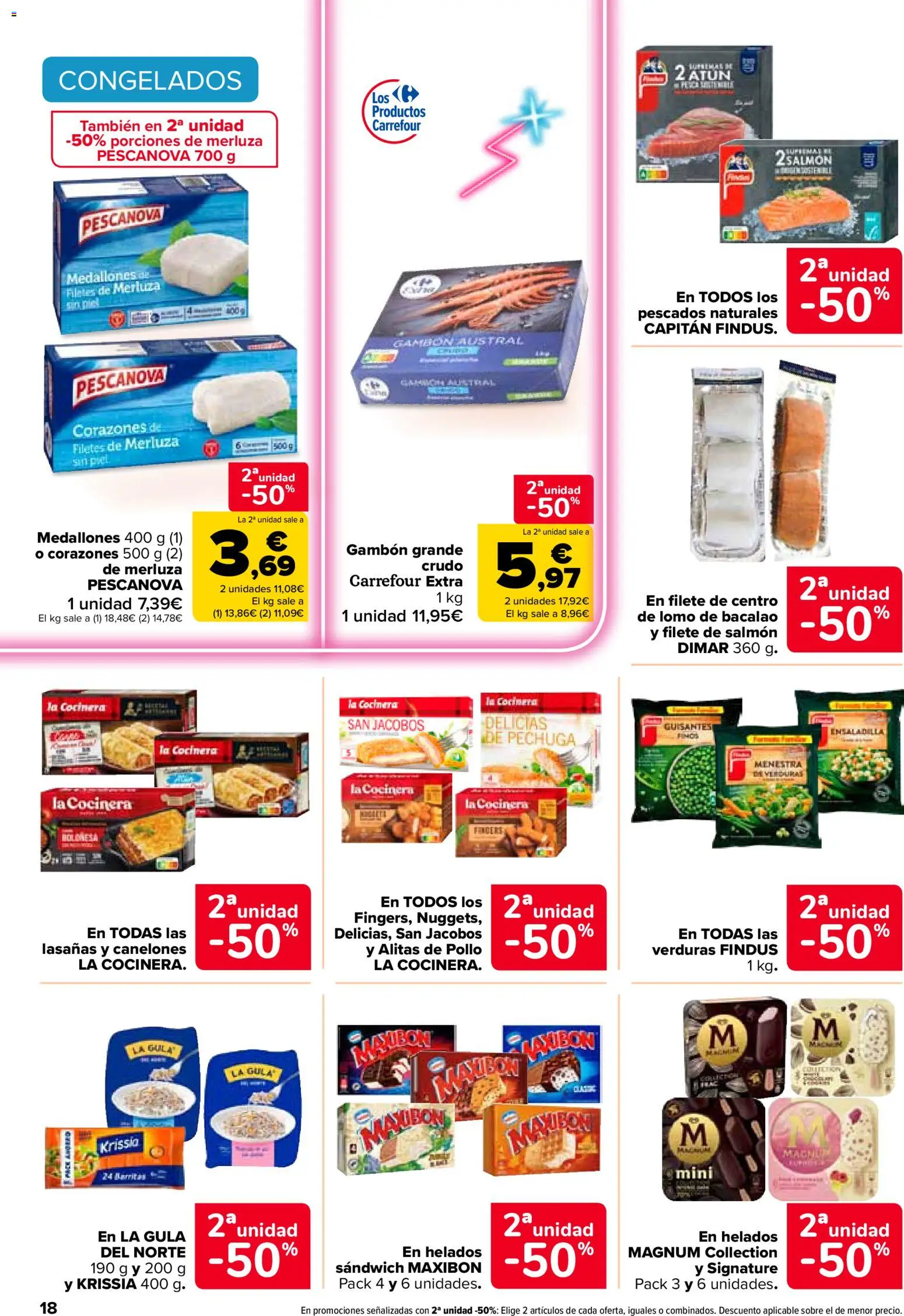Carrefour folleto │ válido desde el 24.03.2026 | Página: 18 | Productos: Filetes de merluza, Παιχνίδια, Filete, Canelones