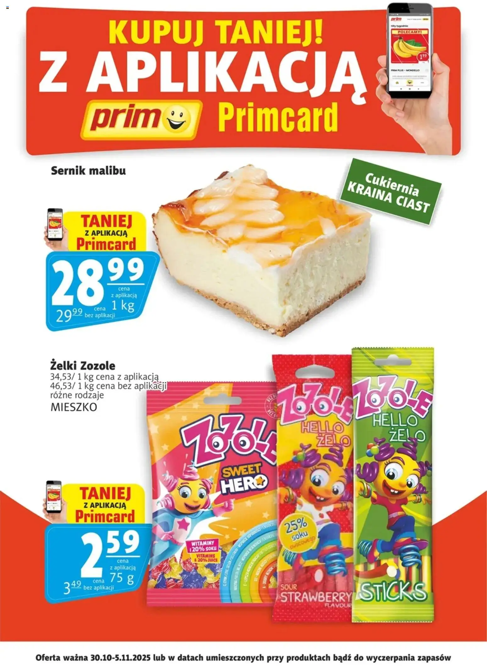 Prim Market Promocje - Primcard od 30.10.2025 | Strona: 2 | Produkty: Żelki