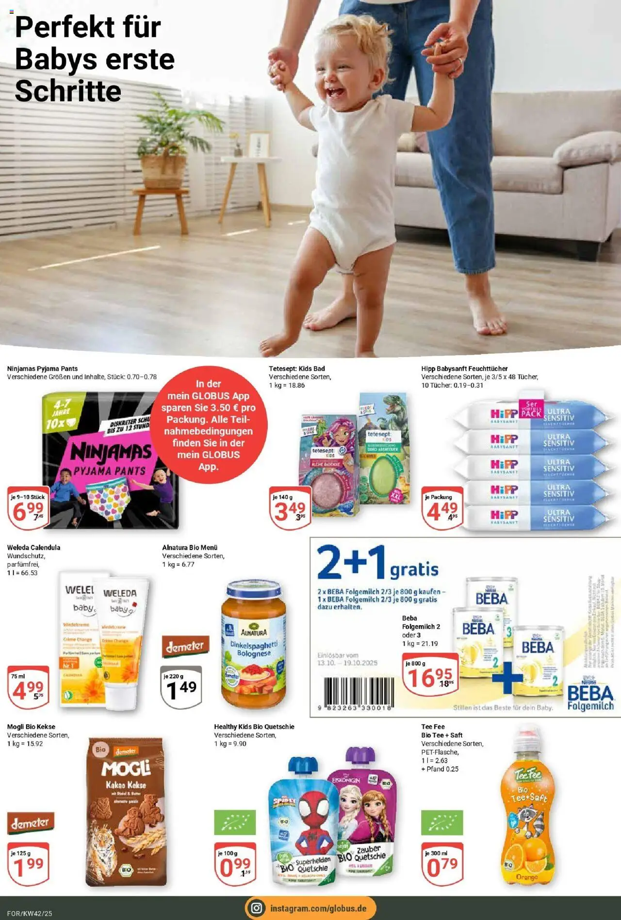 Globus prospekt Forchheim	 – gültig ab 12.10.2025 | Seite: 20 | Produkte: Pyjama, Saft, Tee, Kekse