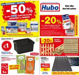 Hubo folder - Voorbeeld van een folder van Hubo, geldig van 01.10.2025