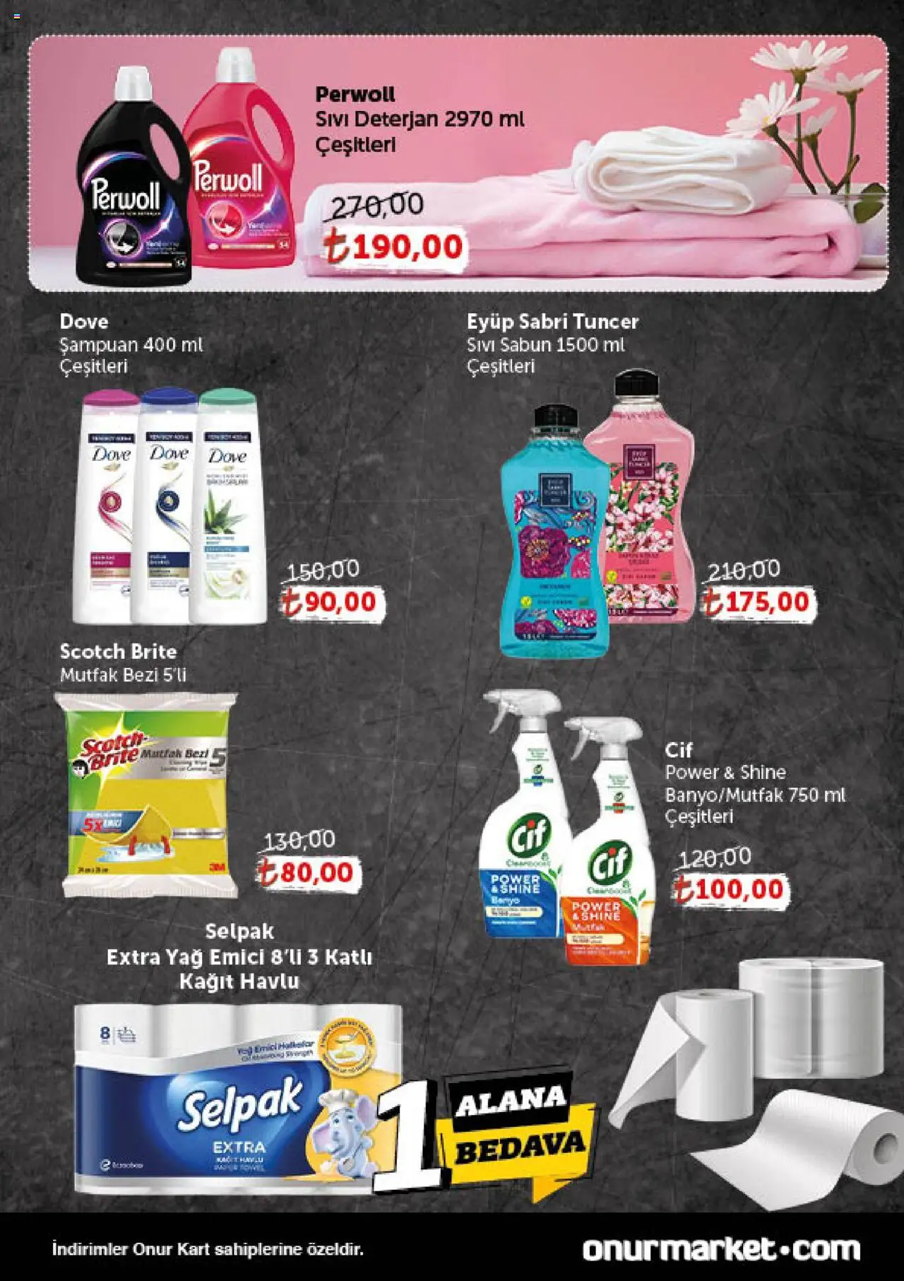 Onur Market Katalog - Gurme - 19.08.2025 tarihinden itibaren geçerlidir | Sayfa: 4 | Ürünler: Şampuan, Deterjan, Yağ, Kağıt havlu