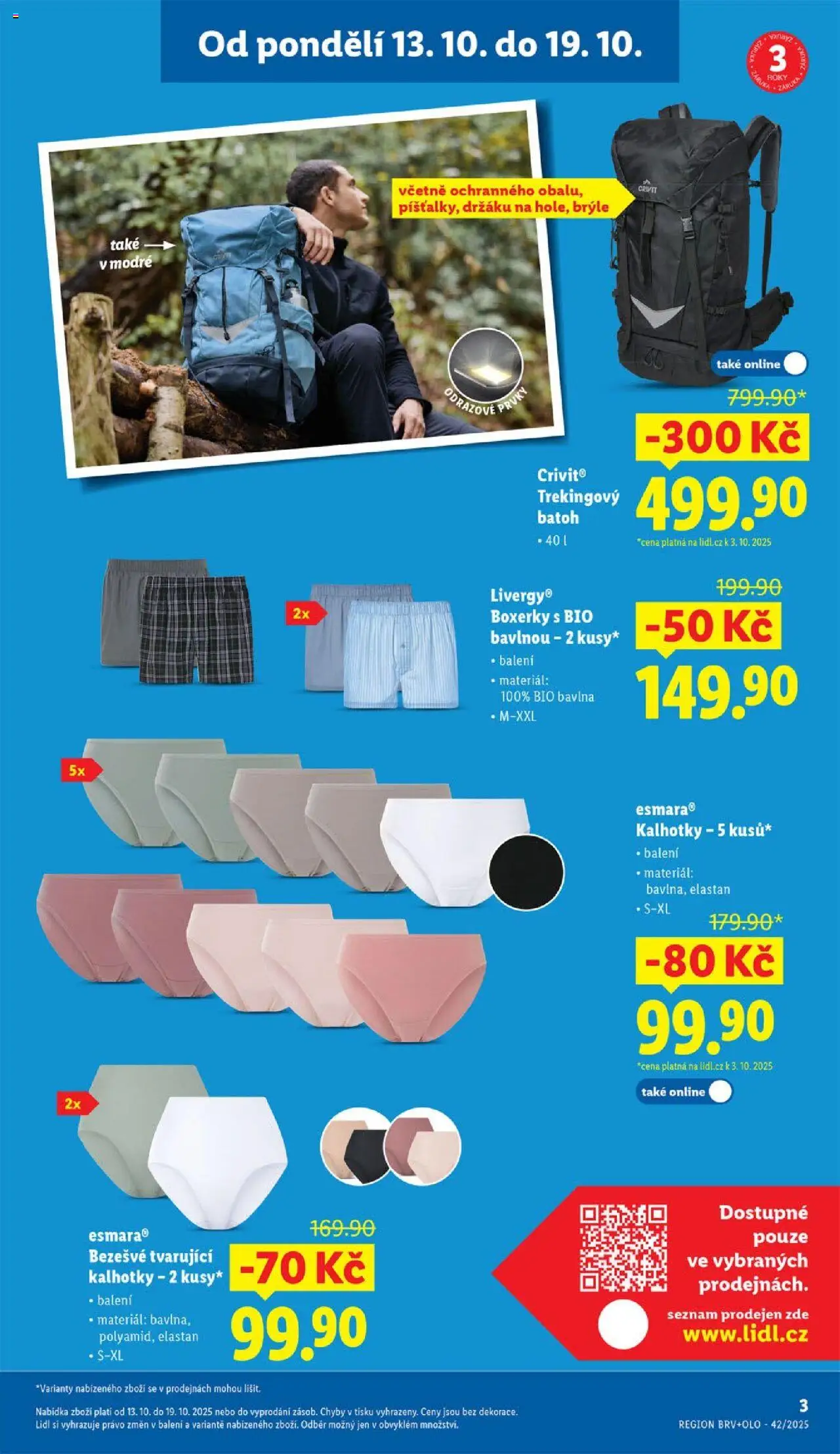 Lidl leták - Spotřební zboží od 13.10.2025 | Strana: 13 | Produkty: Kalhotky, Boxerky, Batoh, Brýle