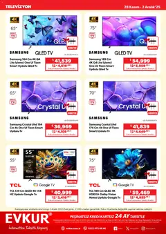 28.11.2025 tarihinden itibaren geçerli olan Evkur kataloğu önizlemesi | Sayfa: 3 | Ürünler: TV, Televizyon