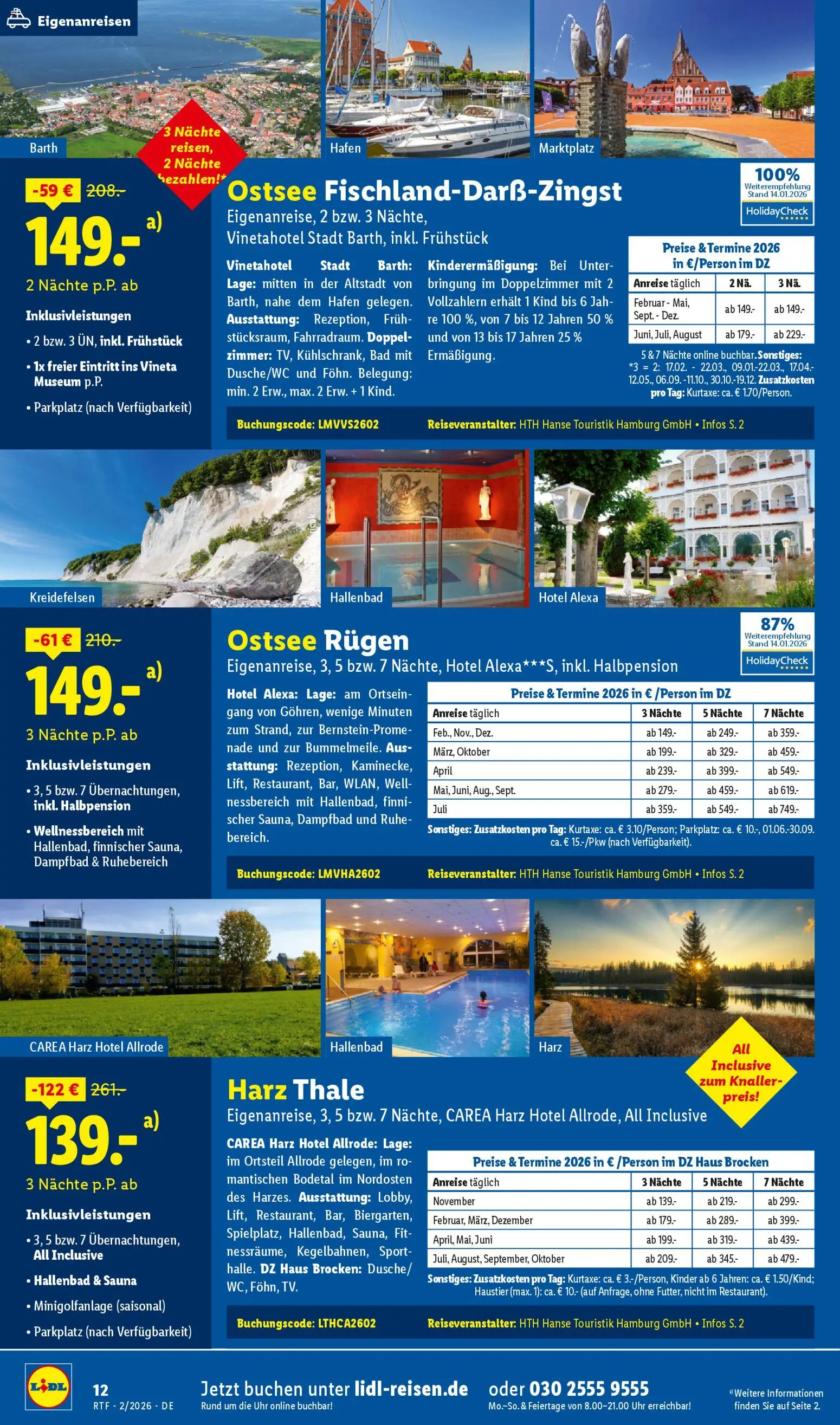 Lidl Reisen Prospekt 	 – gültig ab 14.02.2026 | Seite: 12 | Produkte: Bad, Uhr