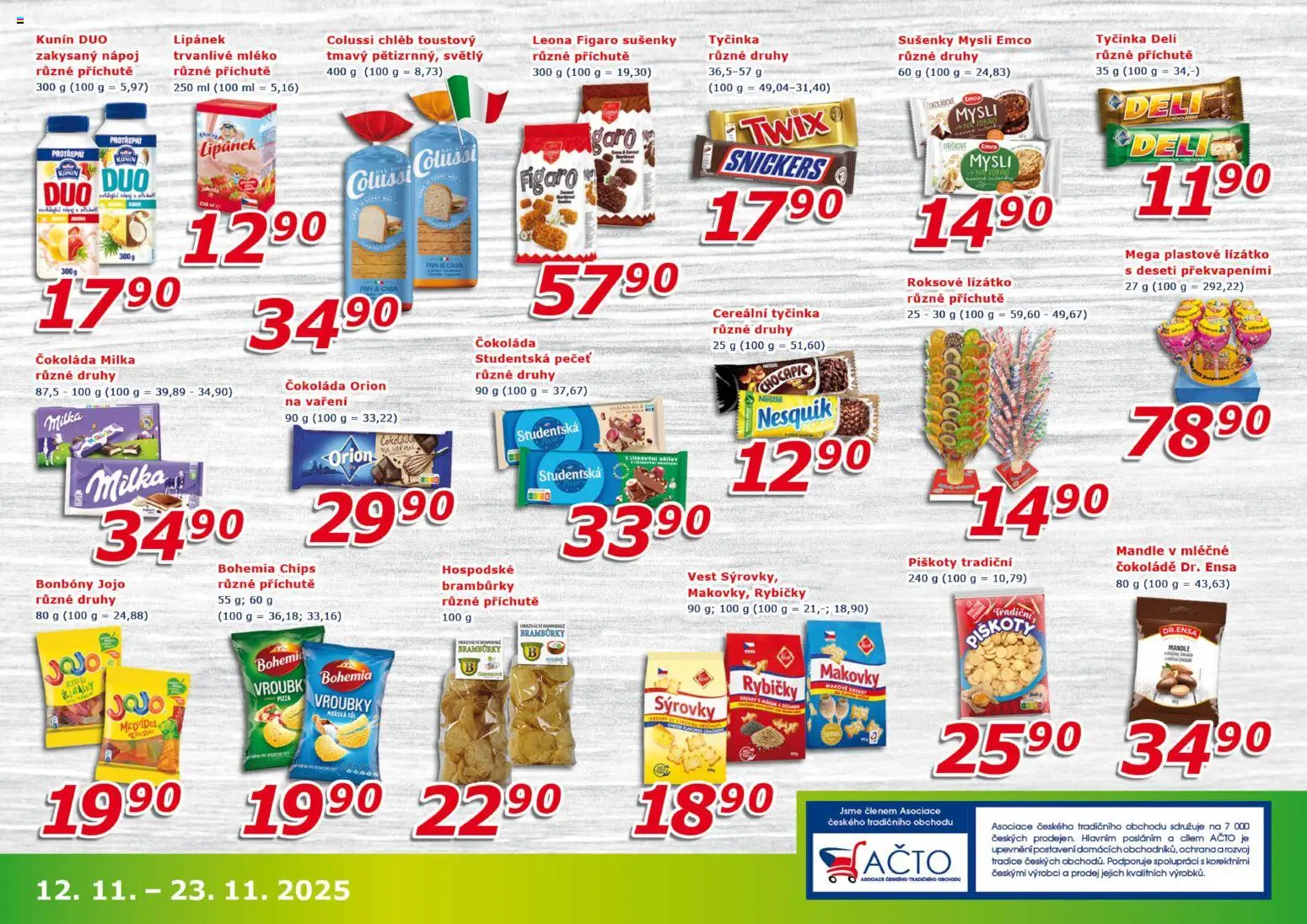 Eso market leták od 12.11.2025 | Strana: 5 | Produkty: Mléko, Chléb, Milka, Studentská pečeť