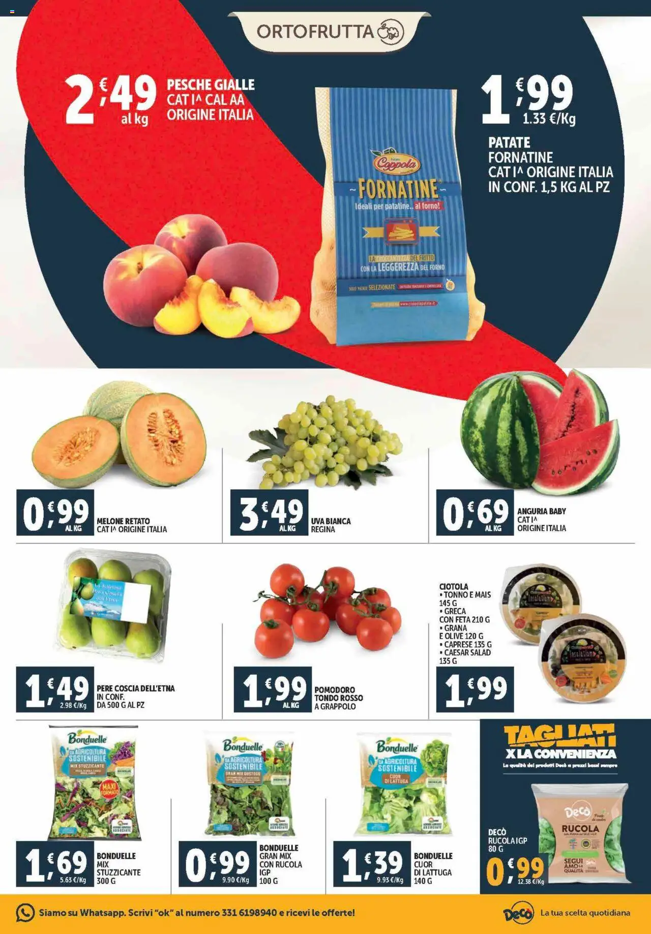 Volantino Decò del 21.08.2025 | Pagina: 5 | Prodotti: Rucola, Patate, Lattuga, Ciotola