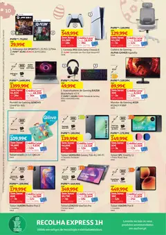 Pré-visualização Auchan - Tecno Páscoa válido de 13.03.2026 | Página: 10 | Produtos: Monitor, Teclado, Cadeira, Tablet