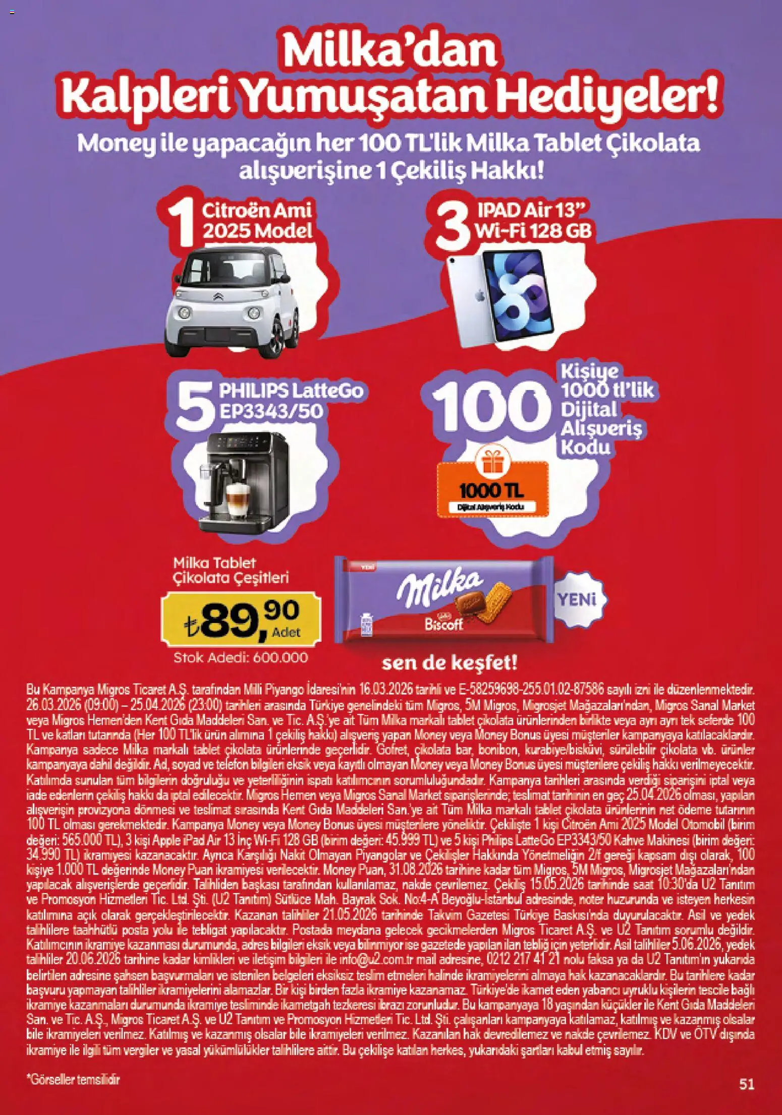 Migros Katalog - 5M Migroskop Dijital - 26.03.2026 tarihinden itibaren geçerlidir | Sayfa: 51 | Ürünler: Kahve, Saat, Tablet, Kahve makinesi