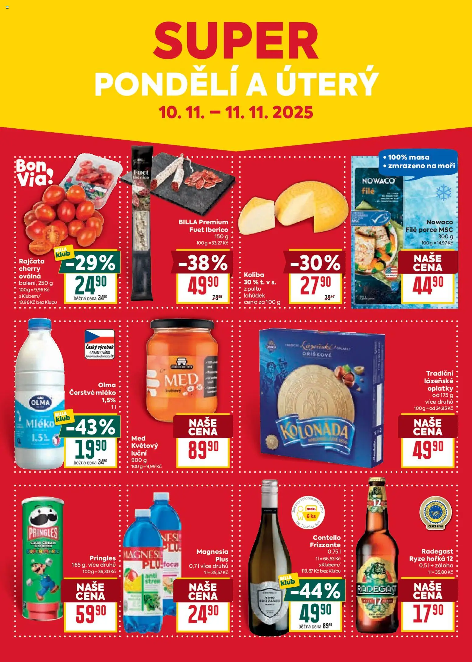 Billa Velký leták od 05.11.2025 | Strana: 36 | Produkty: Mléko, Rýže, Frizzante, Radegast