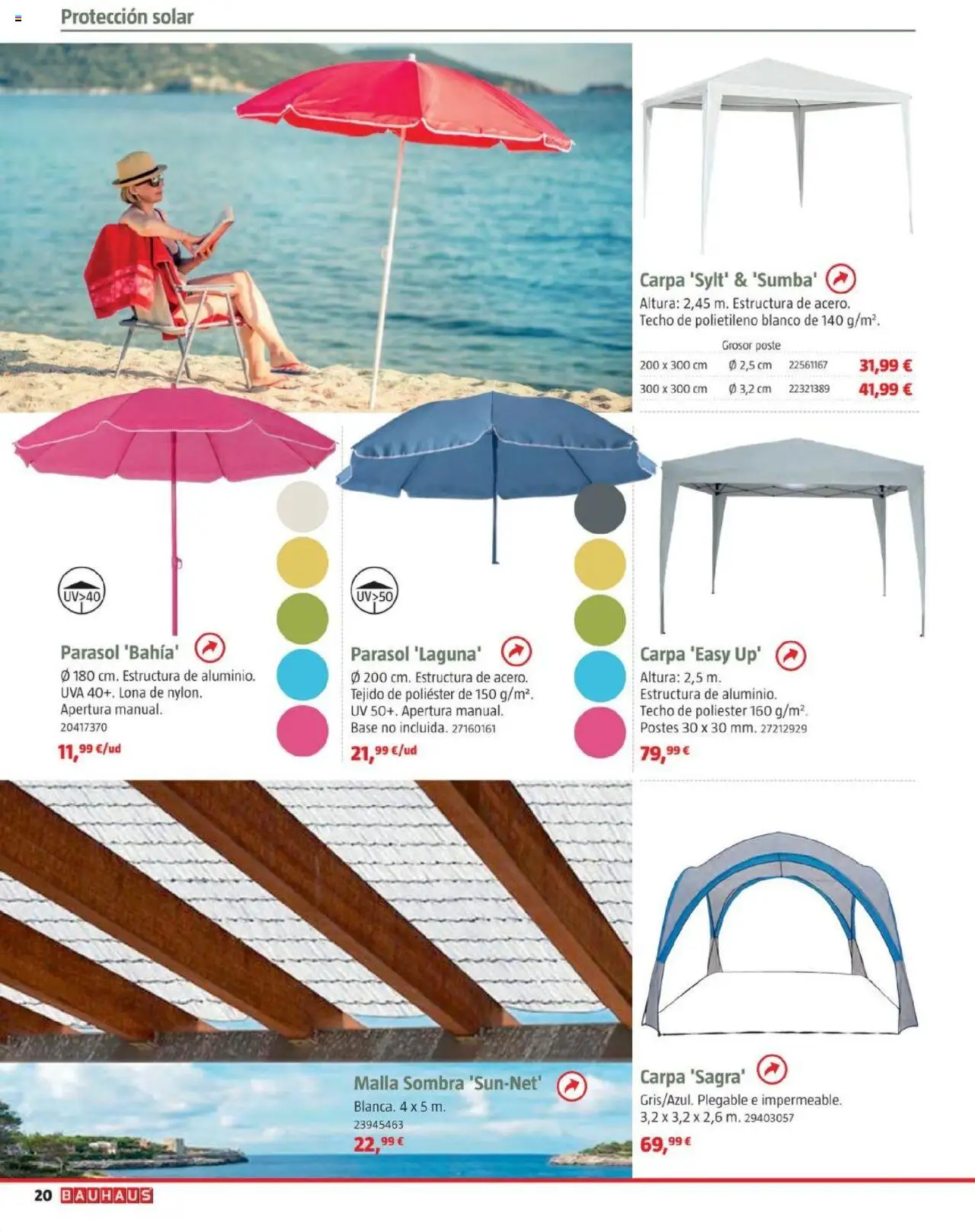 Bauhaus - Camping │ válido desde el 19.05.2025 | Página: 20 | Productos: Sombra