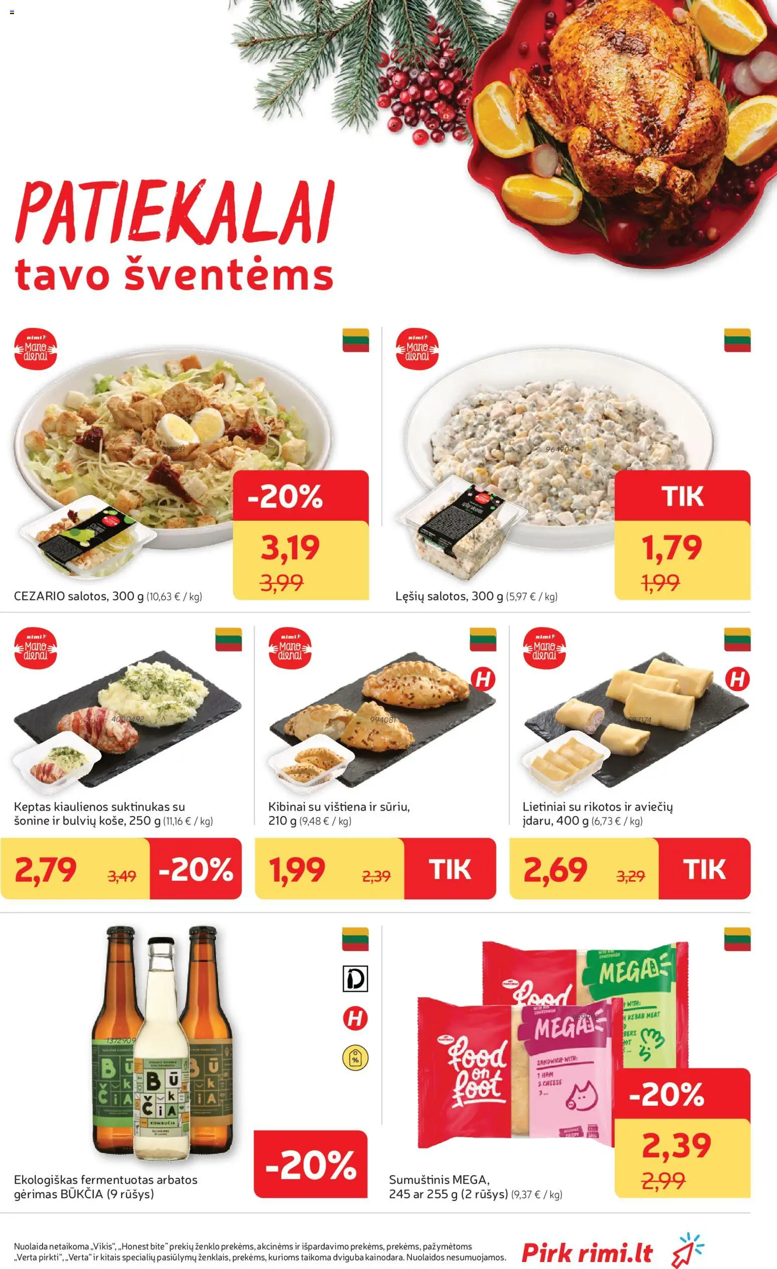 Rimi akcijos nuo 25.11.2025 | Puslapis: 17 | Prekių: Kiaulienos, Sumuštinis, Vištiena