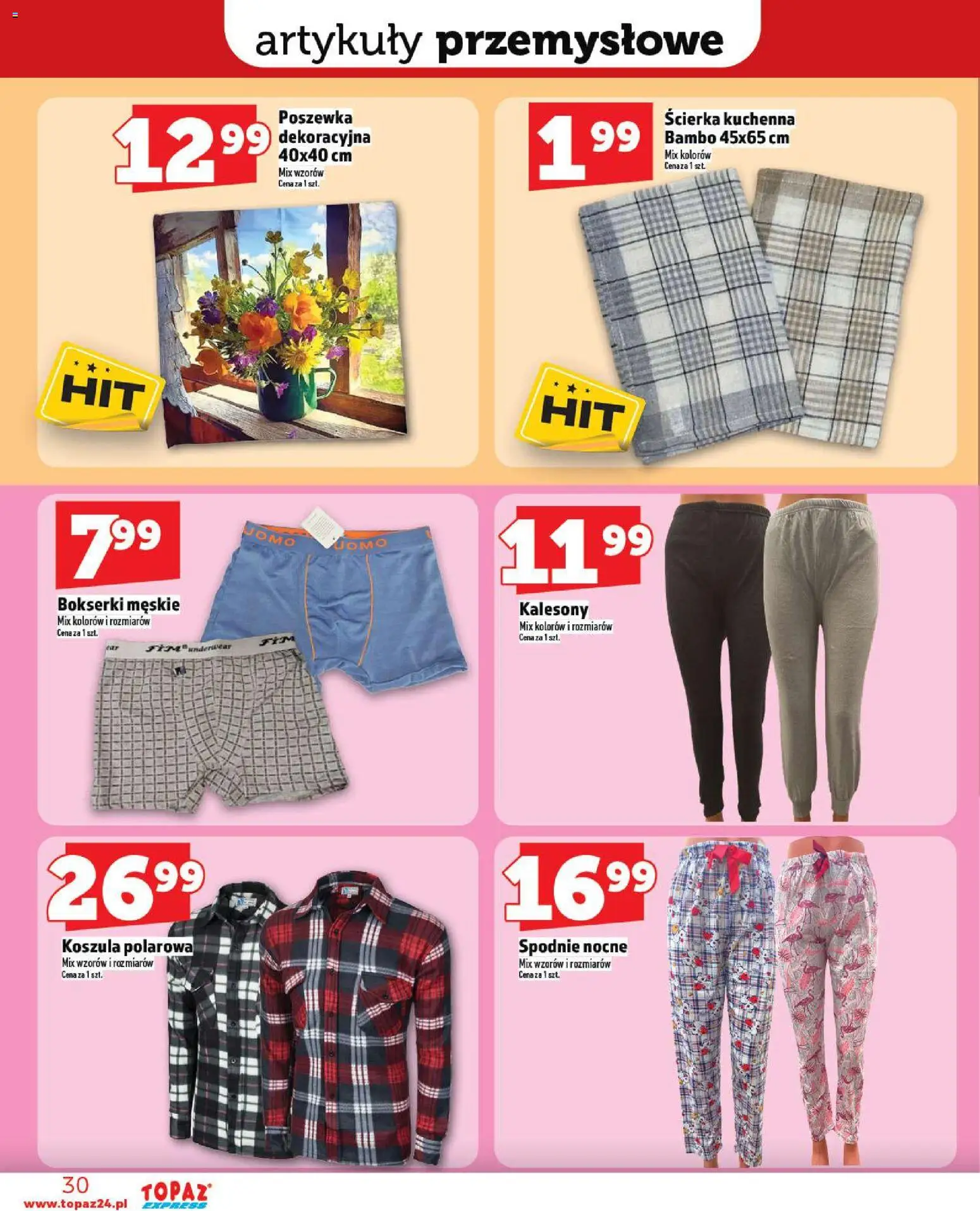 Topaz Gazetka - Express od 06.11.2025 | Strona: 30 | Produkty: Koszula, Bokserki, Bokserki męskie, Artykuły przemysłowe