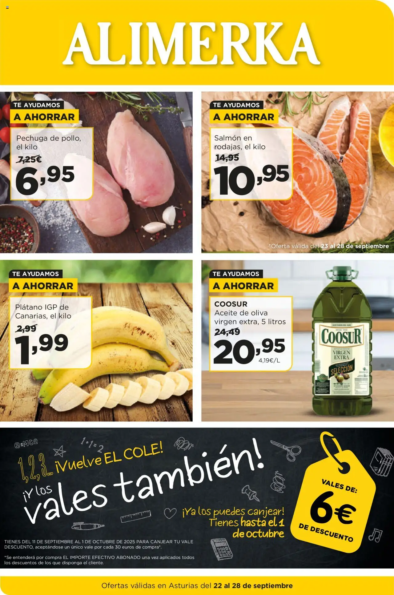 Alimerka folleto Asturias │ válido desde el 22.09.2025 | Página: 1 | Productos: Aceite, Té, Aceite de oliva