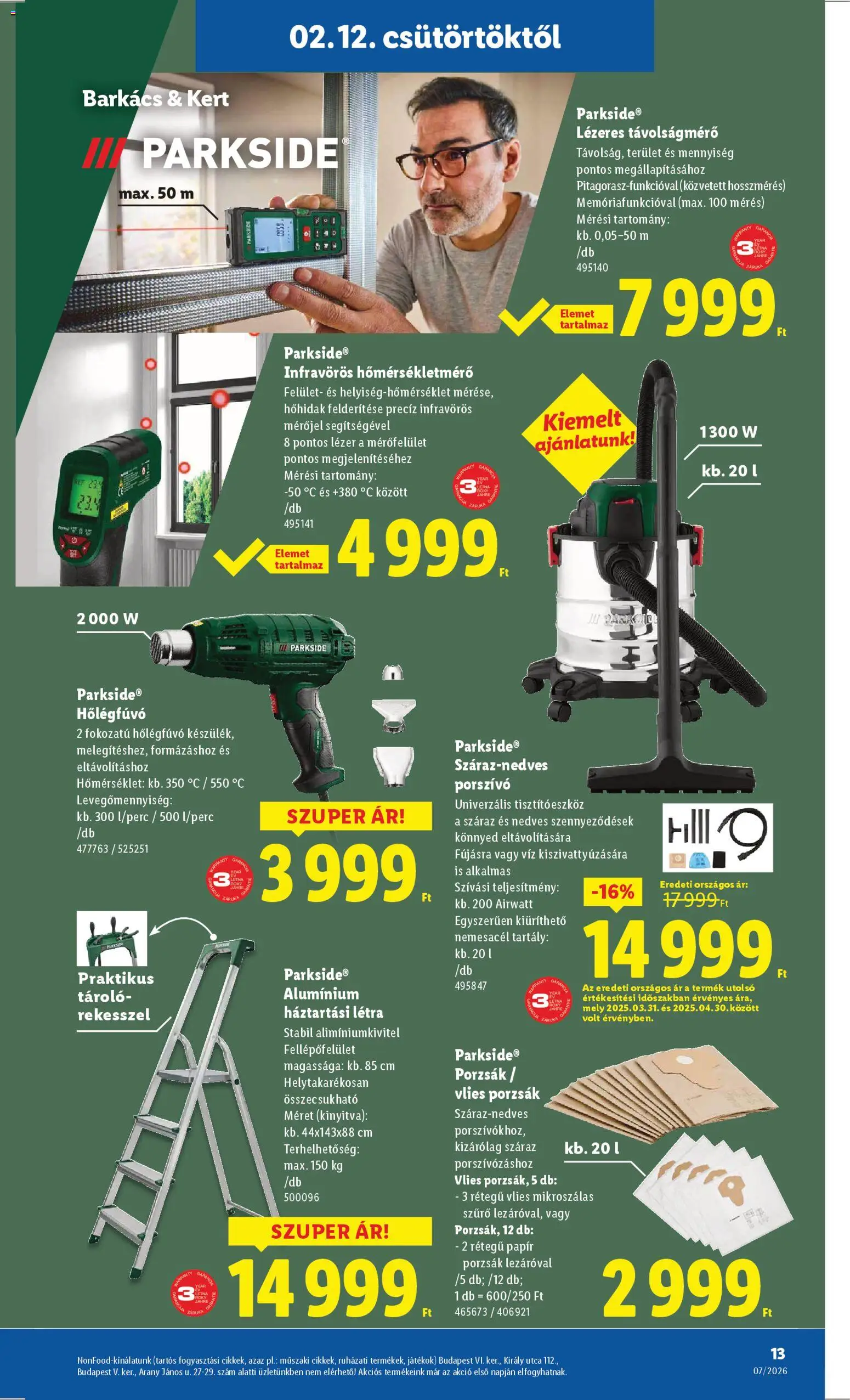 Lidl akciós ujság - amely érvényes a következő dátumtól: 12.02.2026 | Oldal: 13