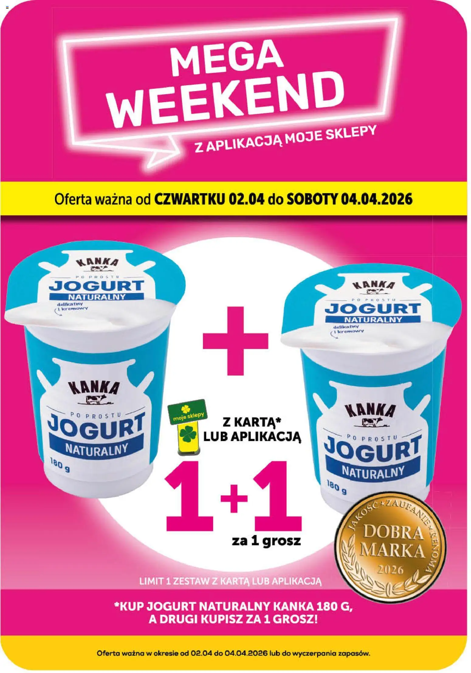 Euro Sklep gazetka - Minimarket od 02.04.2026 | Strona: 4 | Produkty: Karta, Jogurt naturalny, Jogurt