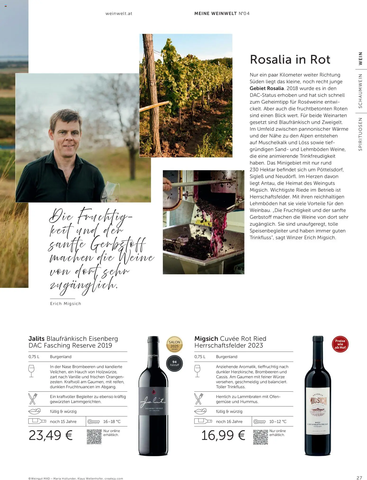 Interspar Meine Weinwelt Ausgabe Winter 2025 gültig ab 14.12.2025 | Seite: 27 | Produkte: Gemüse, Ofen, Wein, Orangen