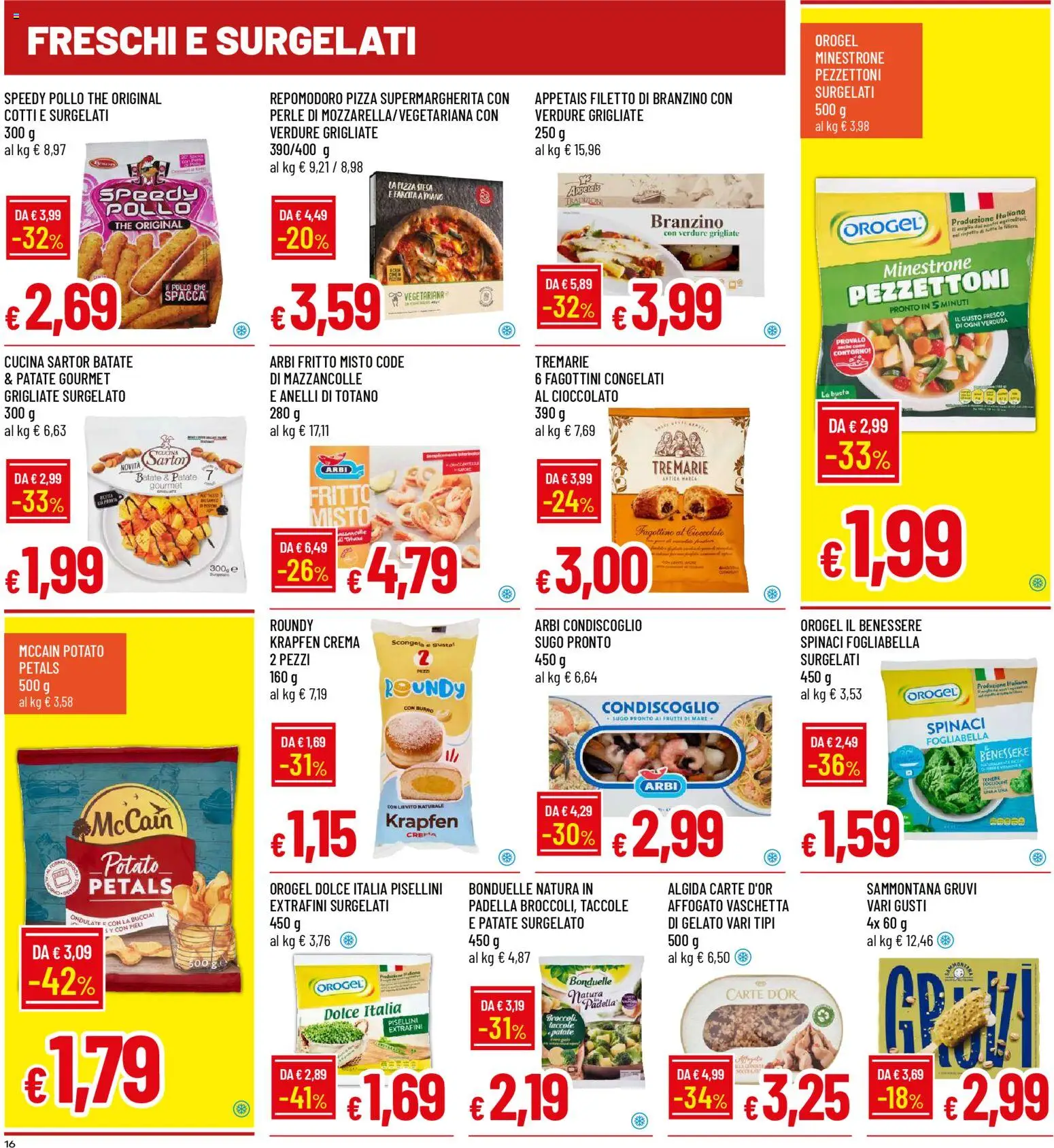 Volantino Galassia del 13.11.2025 | Pagina: 16 | Prodotti: Crema, Pizza, Mazzancolle, Totano