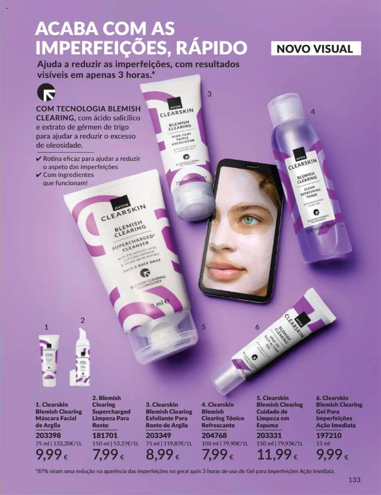 Catálogo Avon Campanha 6 │ válido de 01.06.2025 | Página: 133 | Produtos: Toner, Argila, Máscara facial