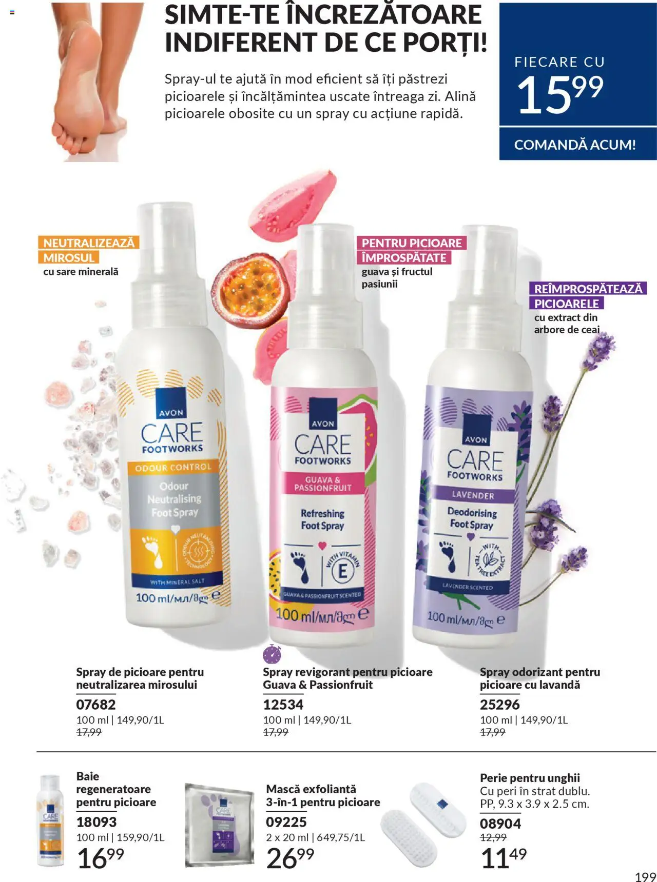Noul catalog Avon – valabil de la 01.10.2025 | Pagină: 201 | Produse: Perie, Ceai, Sare