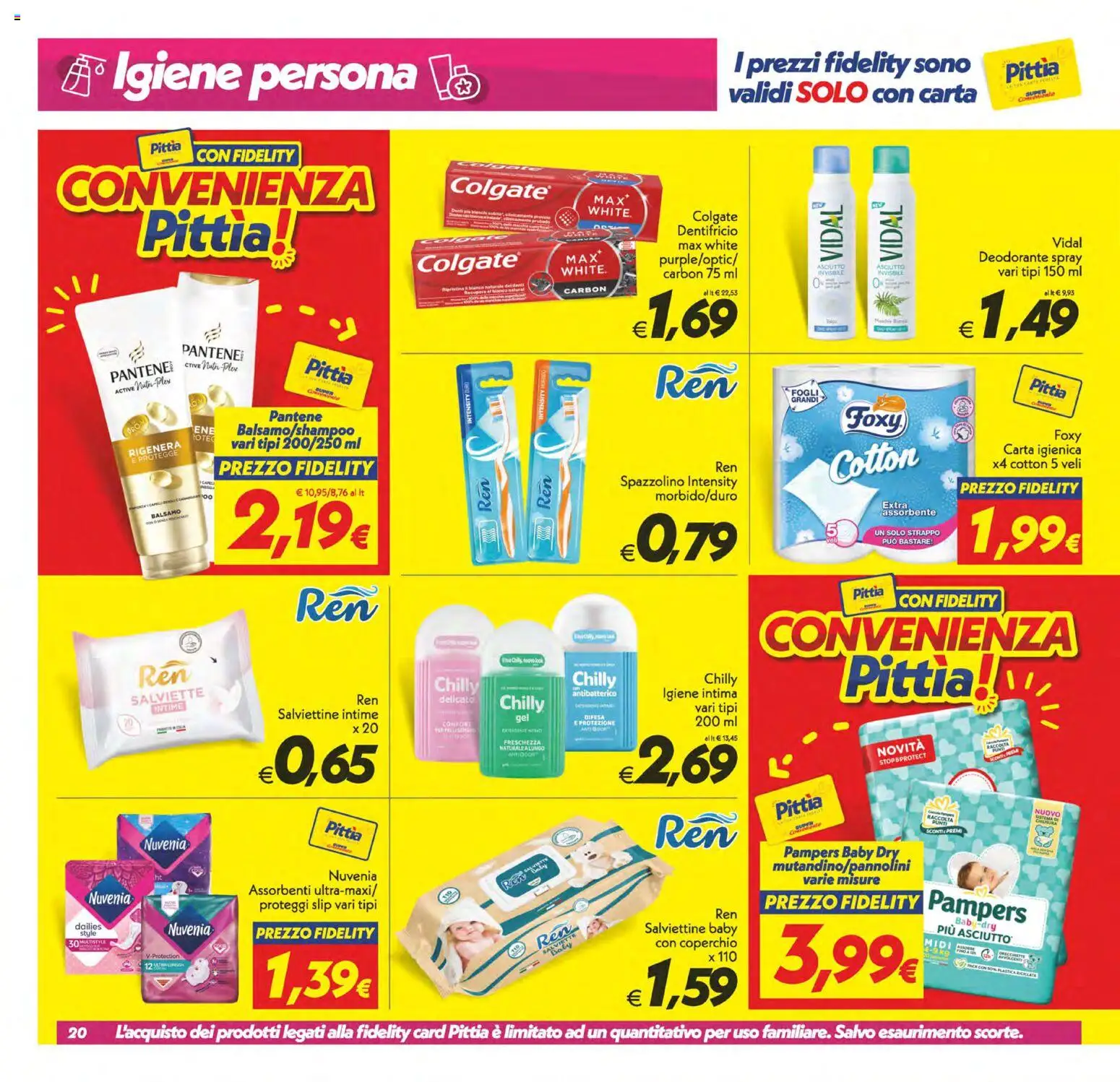 Volantino SuperConveniente del 06.03.2026 | Pagina: 20 | Prodotti: Balsamo, Dentifricio, Slip, Orecchiette