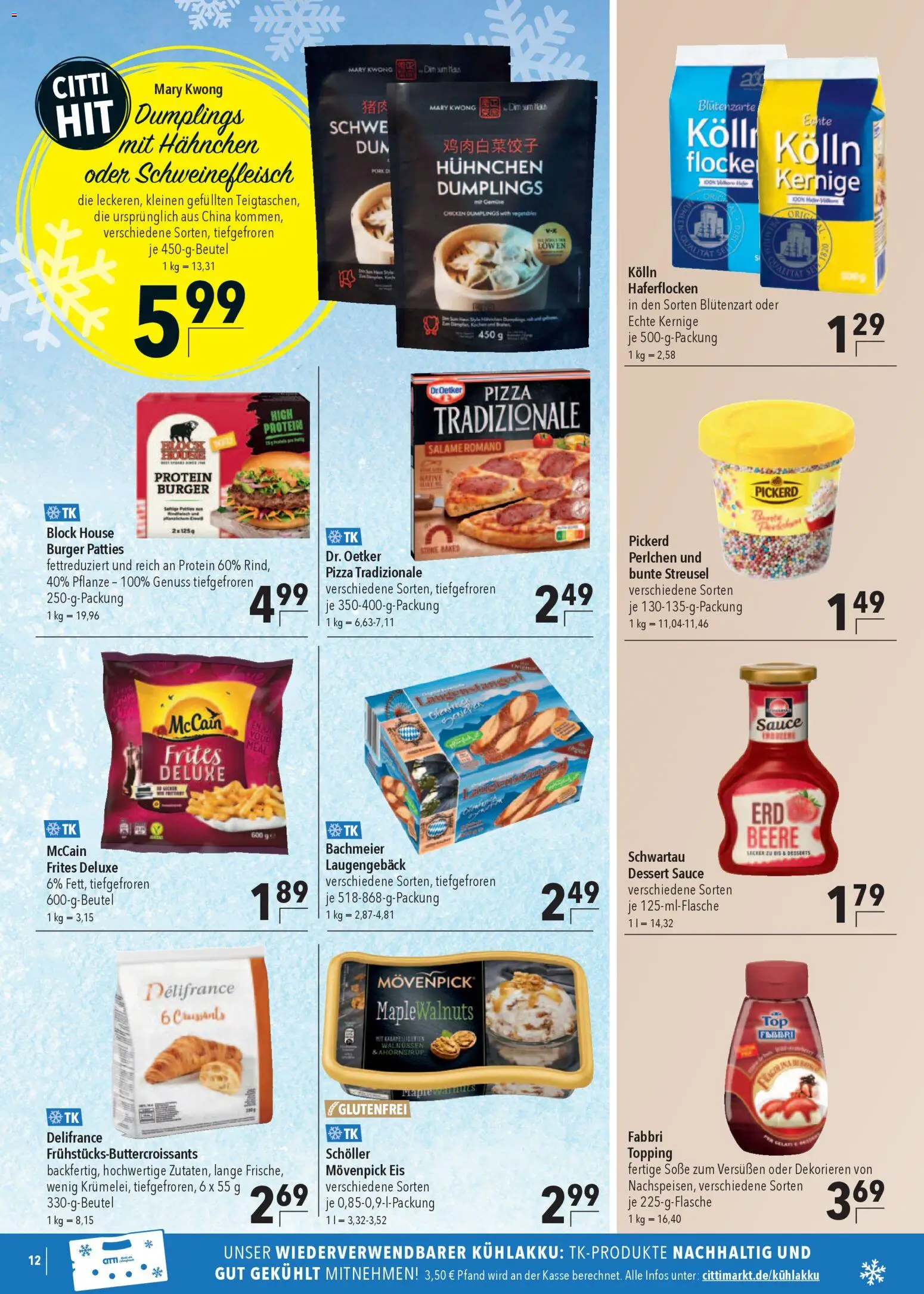 CITTI Markt Prospekt 	 – gültig ab 25.02.2026 | Seite: 12 | Produkte: Hahnchen, Kolln, Burger, Schweinefleisch
