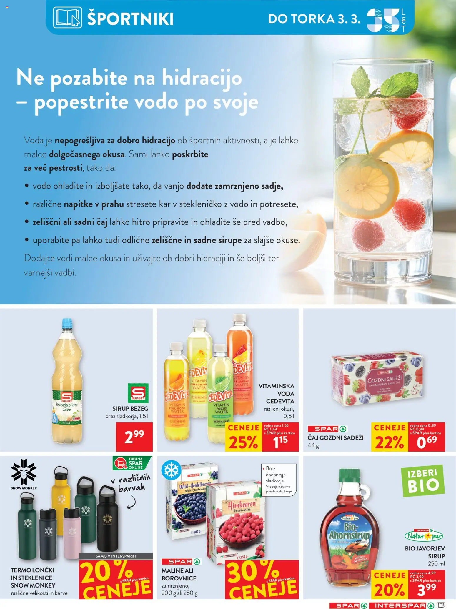 Novi Spar katalog ponudbe – veljaven od 25.02.2026 | Stran: 21 | Izdelki: Sirup, Escoba, Borovnice, Maline