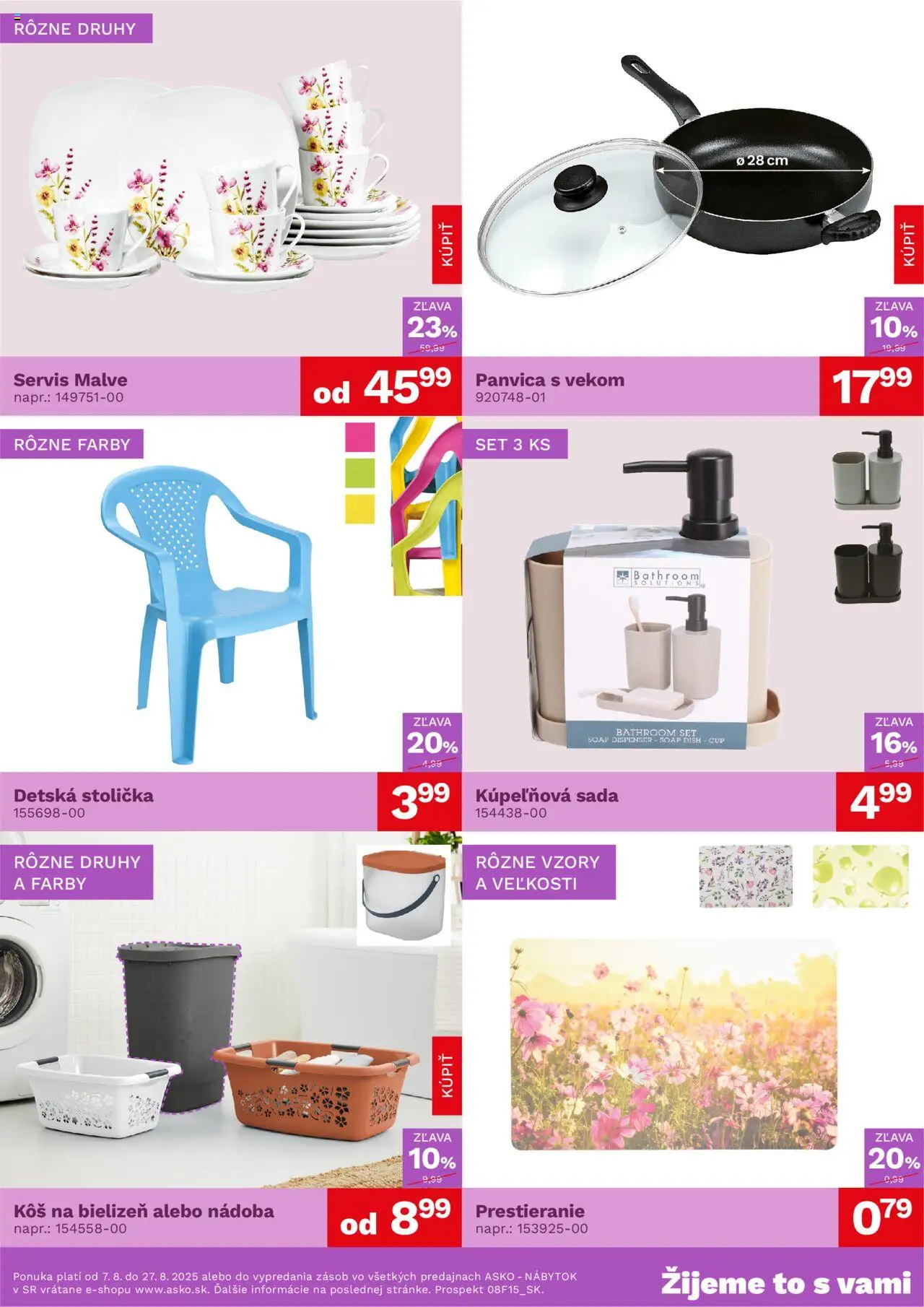 ASKO nábytok bytové doplnky za skvelé ceny │ platný od 07.08.2025 | Strana: 2 | Produkty: Nábytok, Kôš na bielizeň, Detská stolička