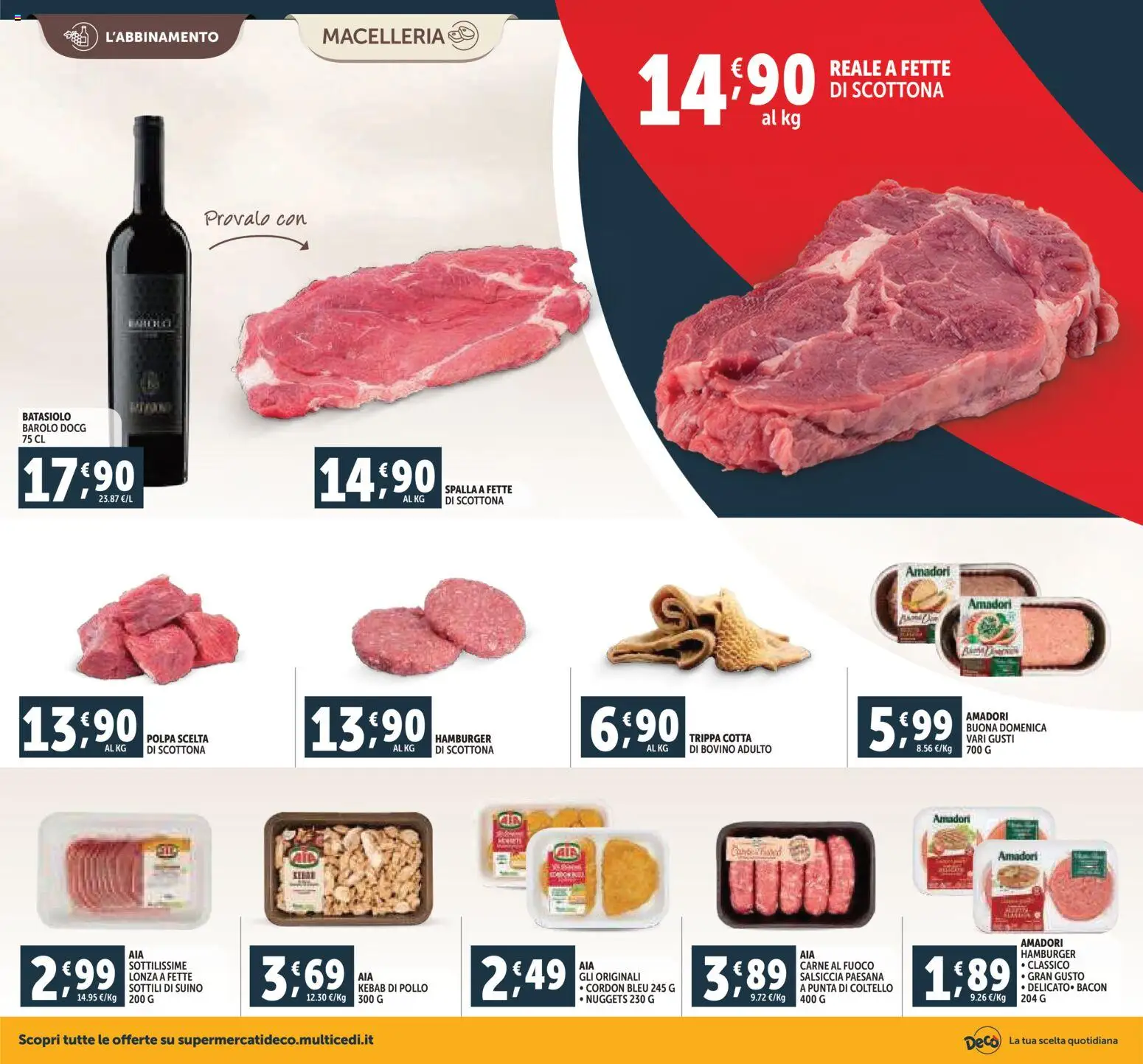 Volantino Decò del 20.11.2025 | Pagina: 4 | Prodotti: Bovino, Nuggets, Suino, Hamburger