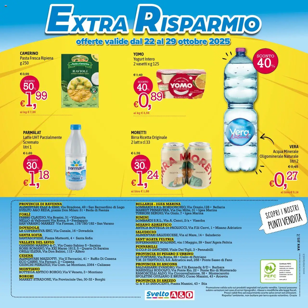 Volantino A&O del 16.10.2025 | Pagina: 8 | Prodotti: Yogurt, Agrumi, Acqua minerale, Terra