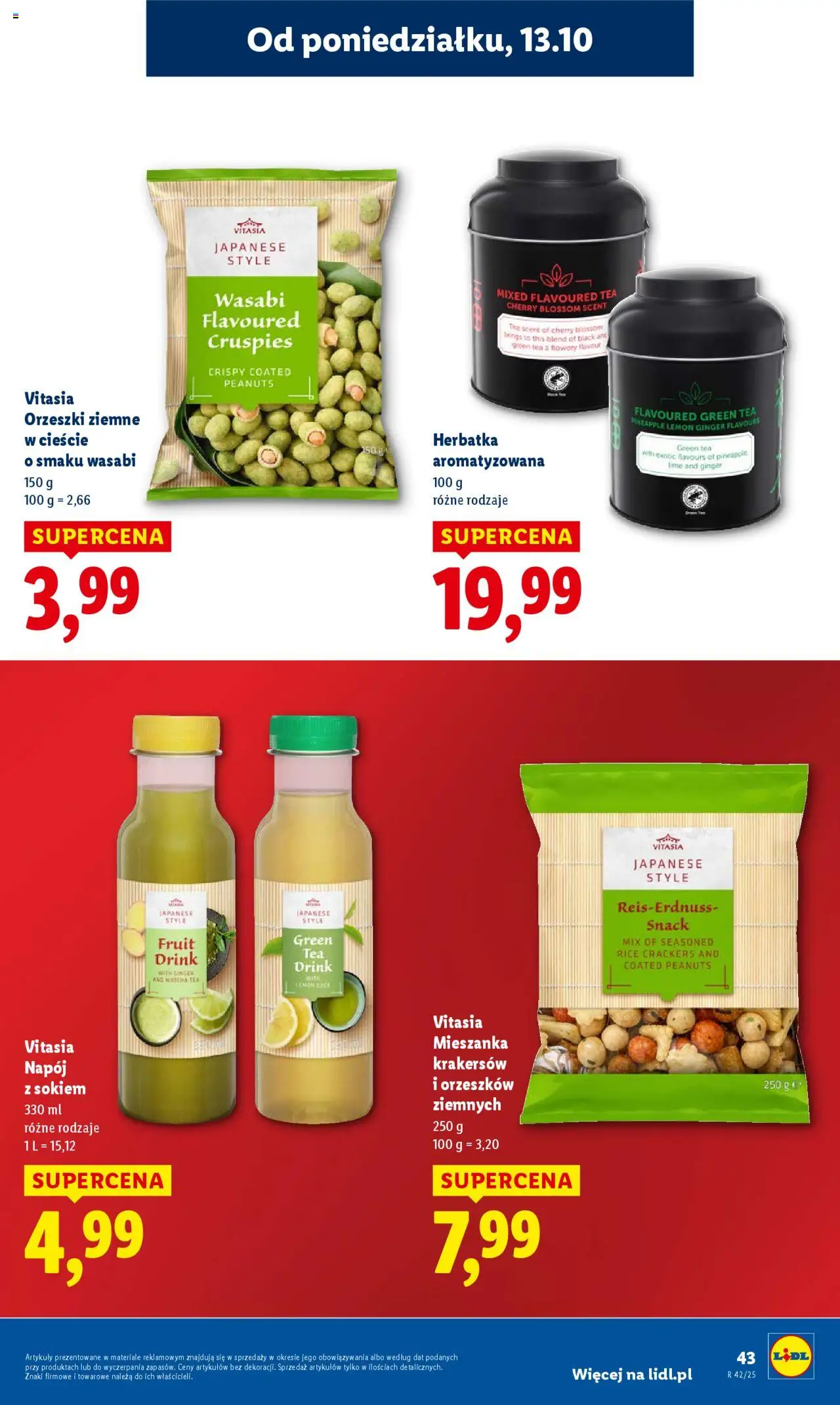 Lidl Gazetka od 13.10.2025 | Strona: 43 | Produkty: Orzeszki ziemne