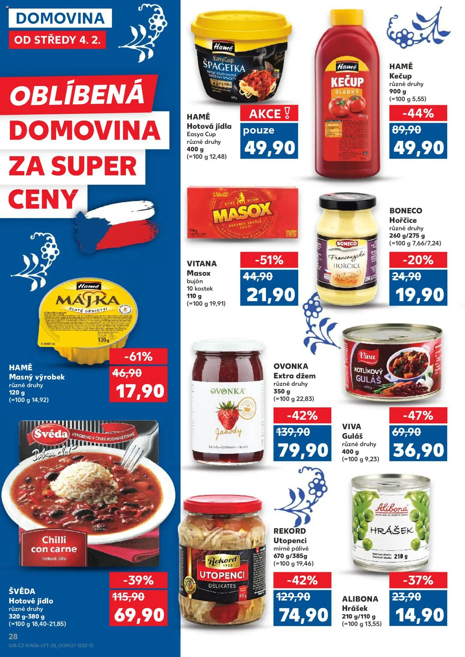 Kaufland leták - Chomutov od 04.02.2026 | Strana: 28 | Produkty: Jahody, Masox, Hrášek, Guláš