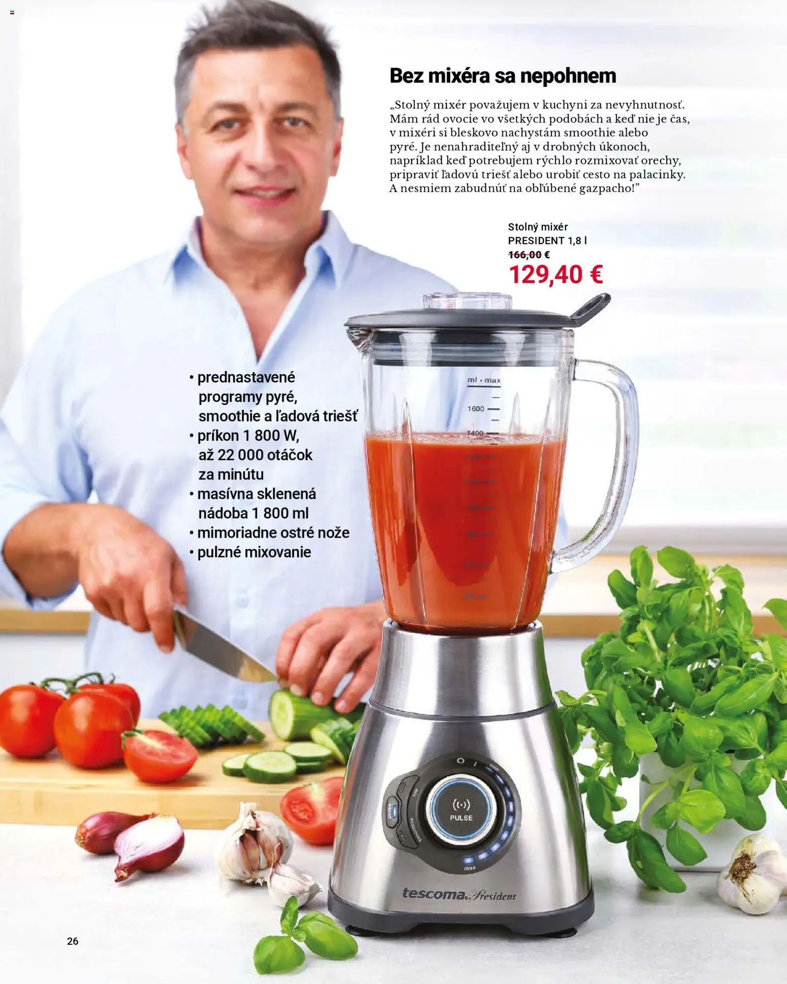 Nové TESCOMA akcie – leták je platný od 01.11.2025 | Strana: 26 | Produkty: Mixér, Ovocie