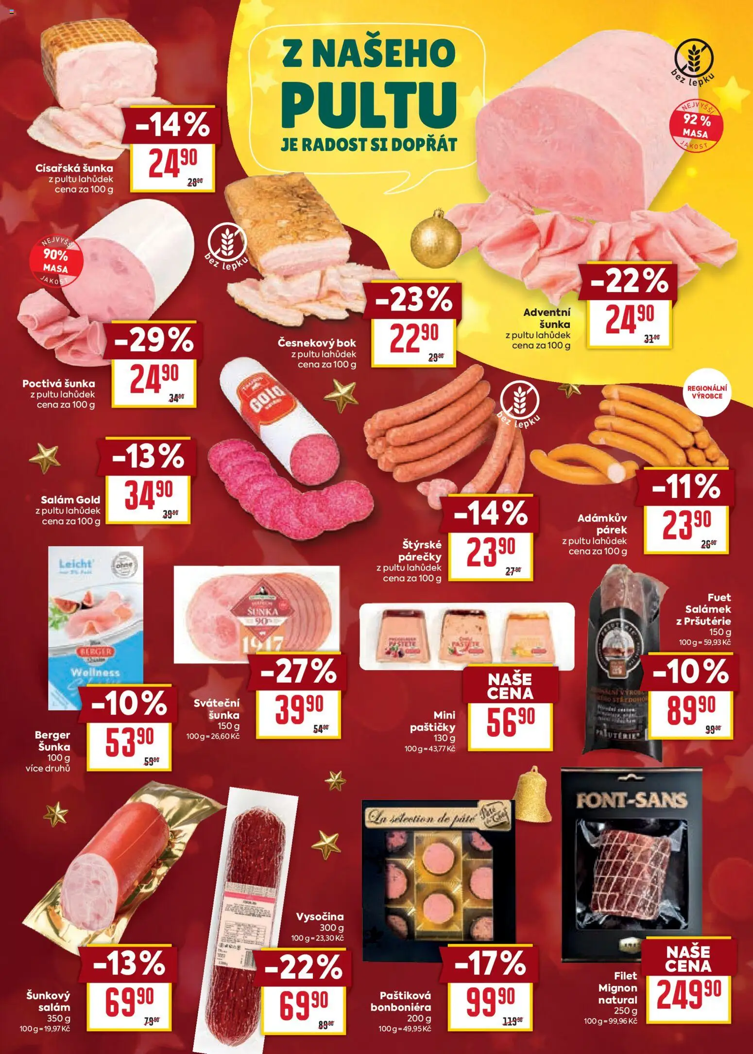 Billa leták - Vánoční nabídka od 12.11.2025 | Strana: 13 | Produkty: Salám, Šunka, Bonboniéra, Vysočina